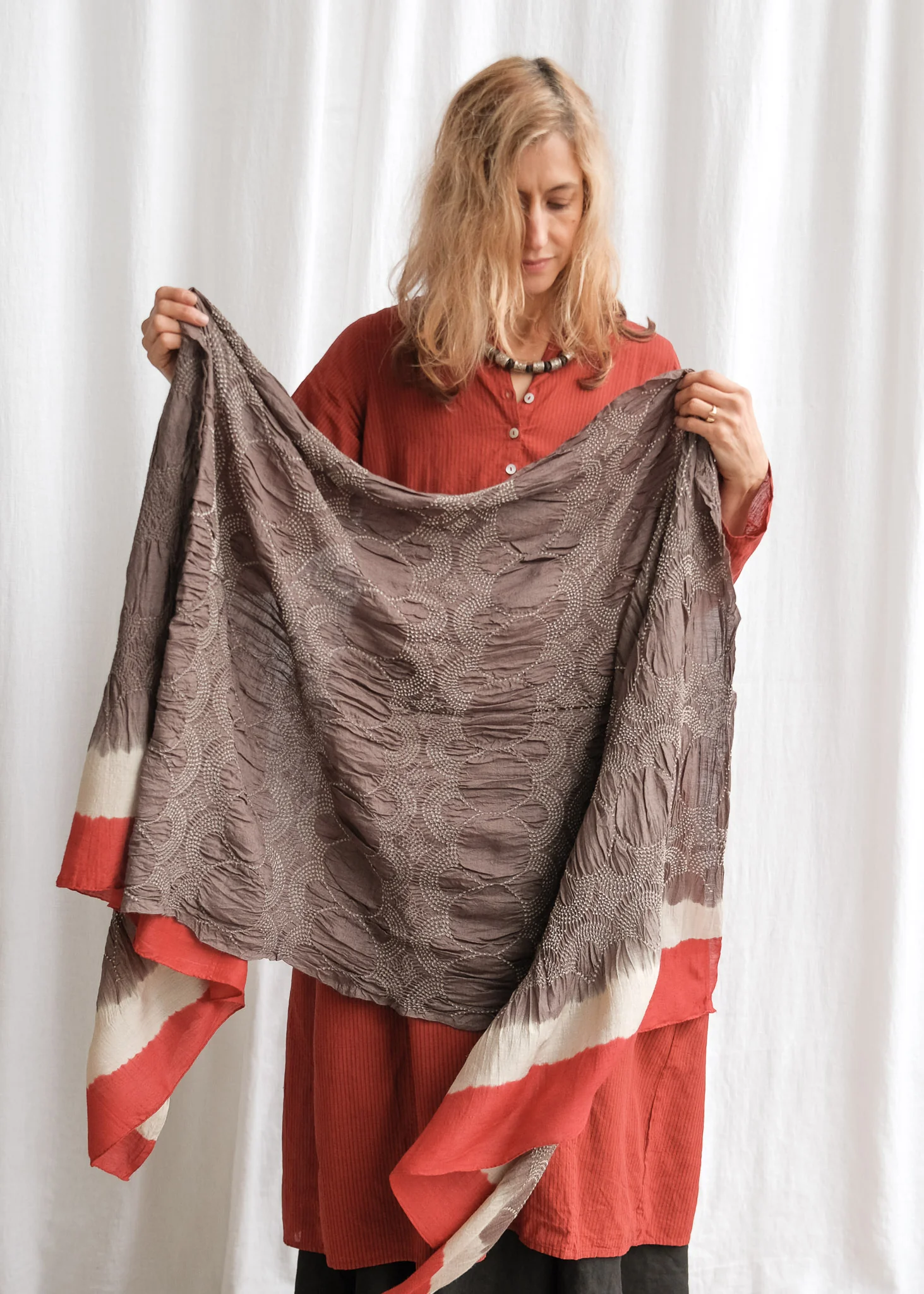 Bandhani Shawl - Silk - Community - Image 4