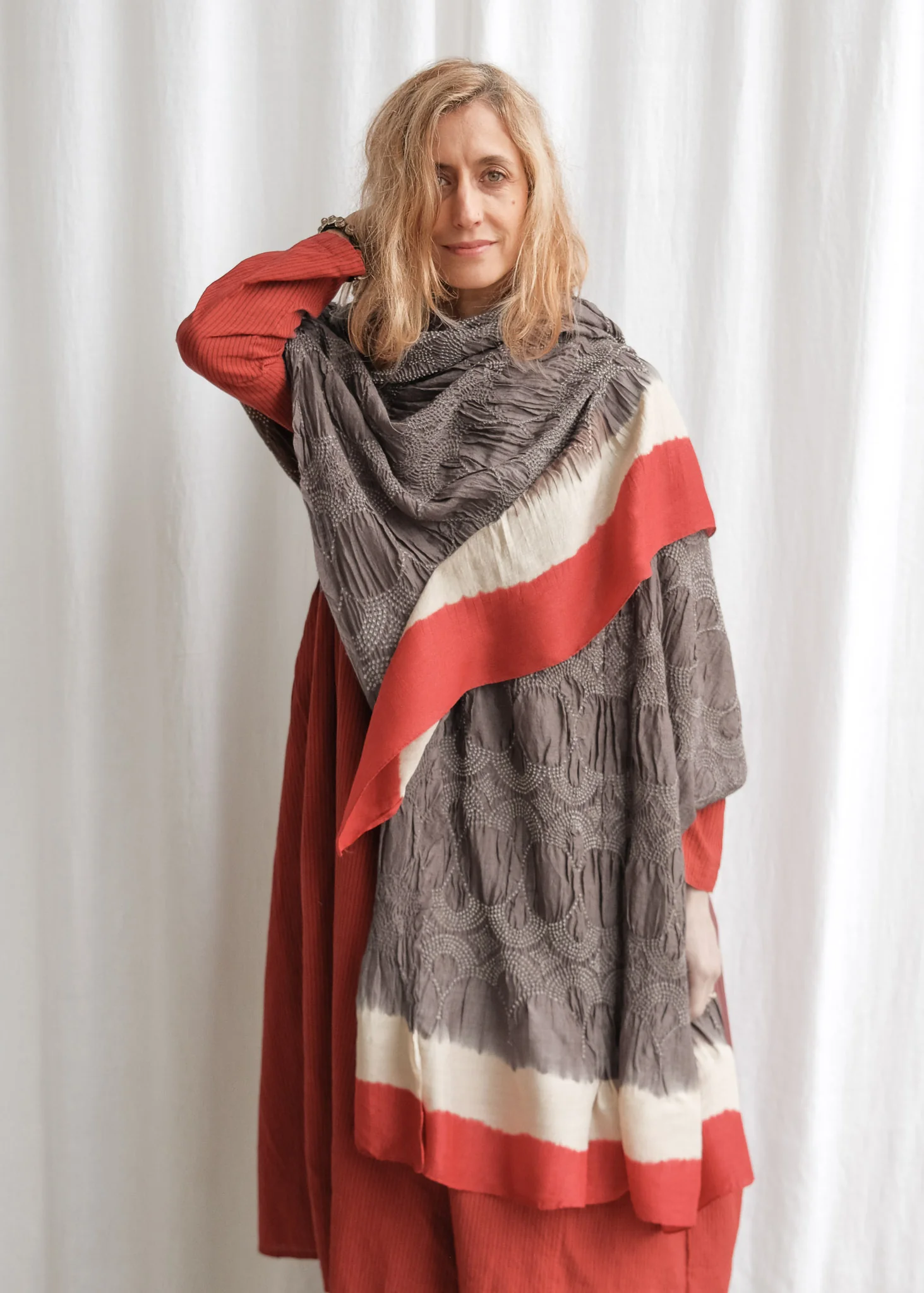Bandhani Shawl - Silk - Community - Image 5