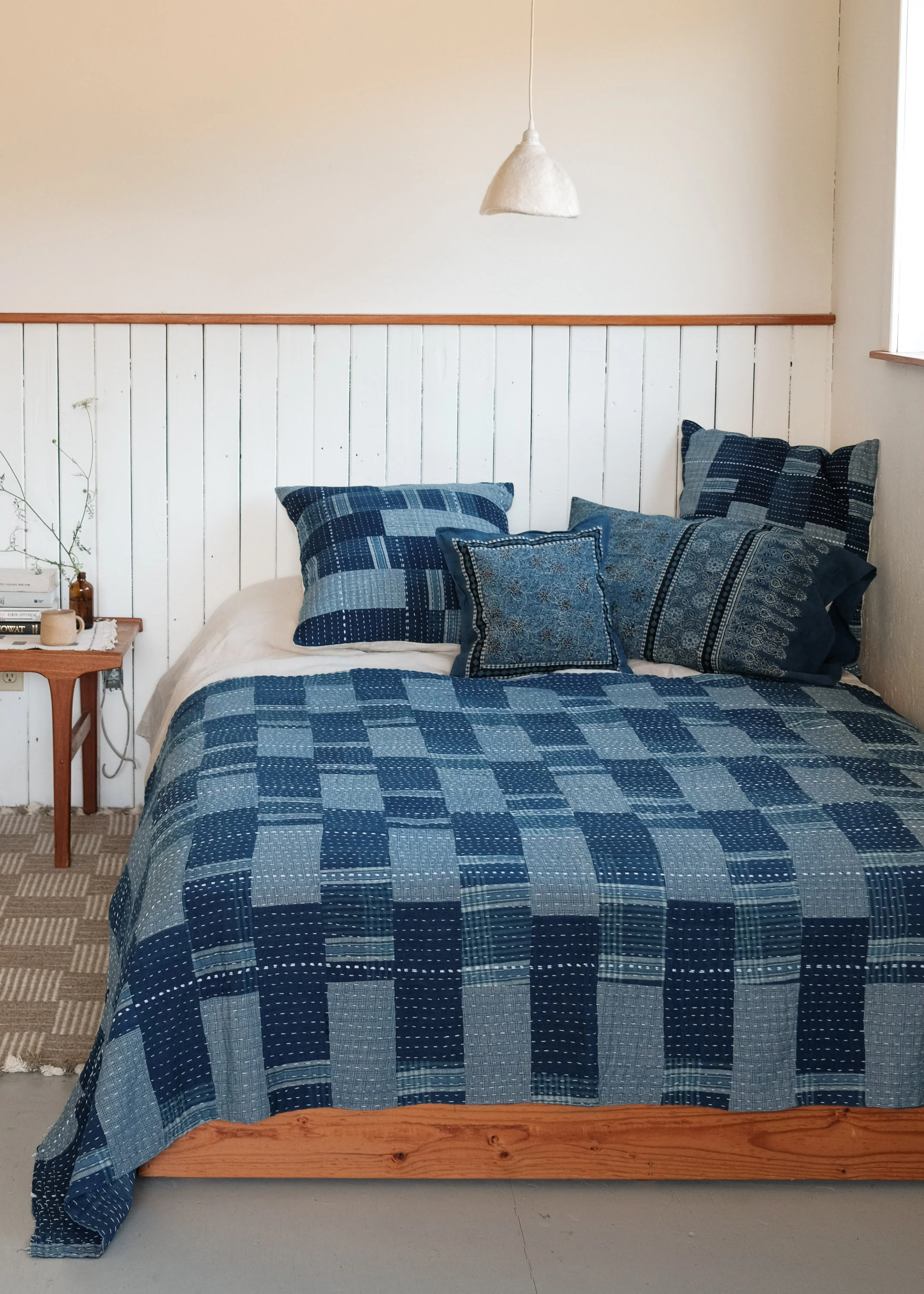 Bengal Handstitched Indigo Quilt - Currents - Image 3