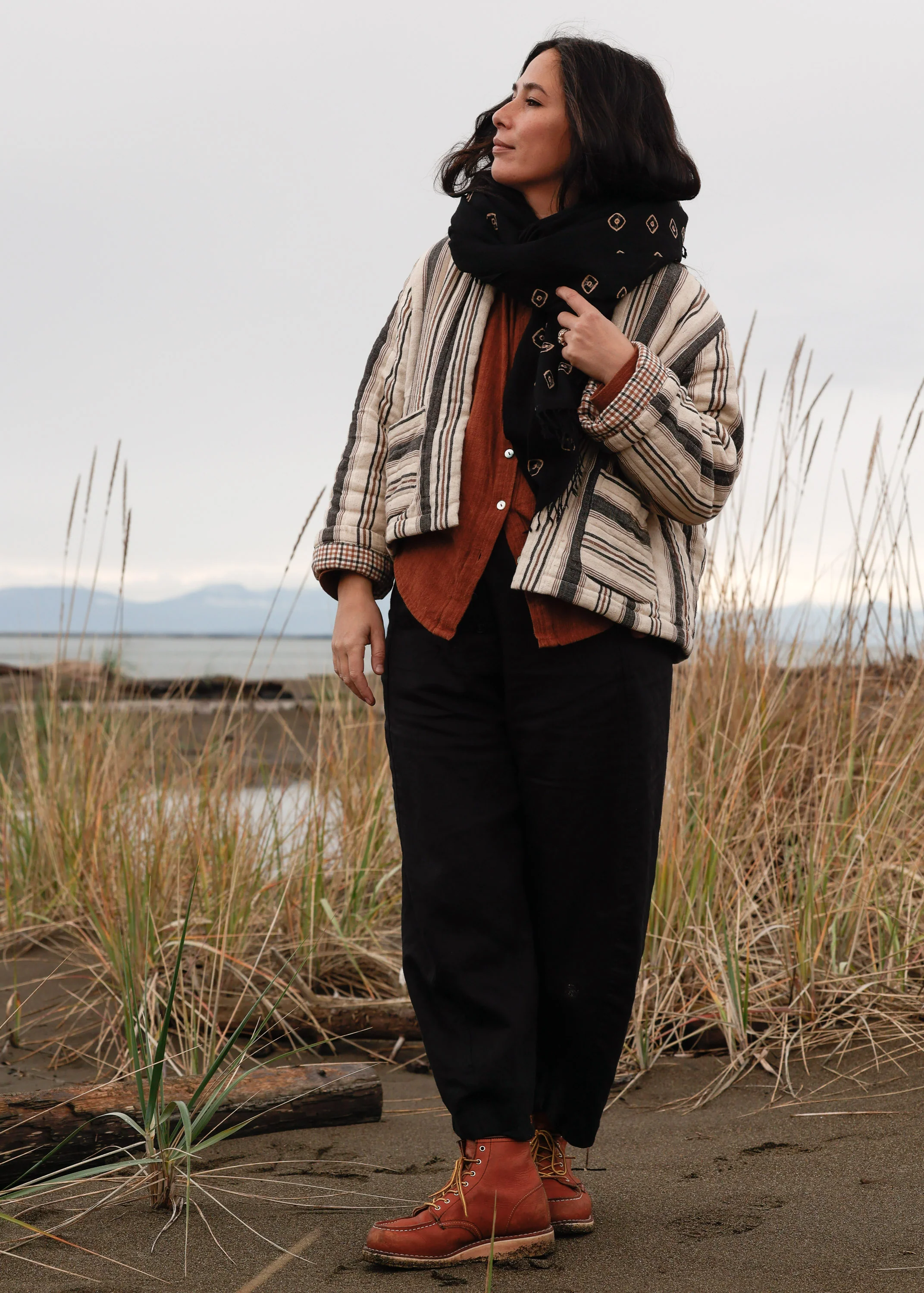 Bandhani Shawl - Wool - Black - Image 7