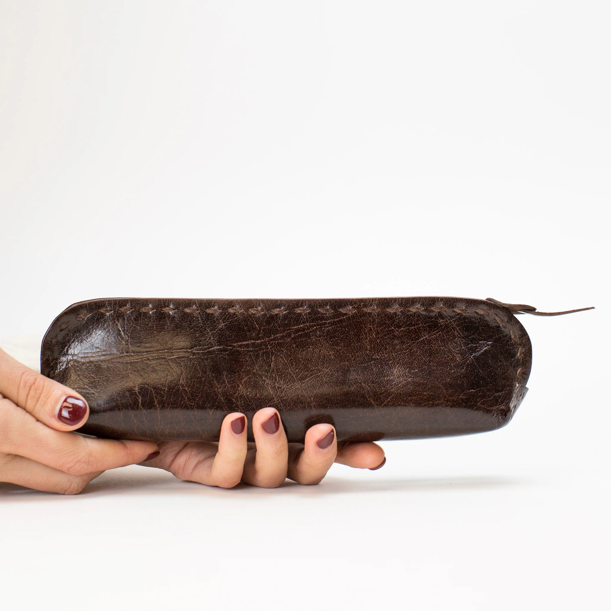 Leather Brush Case - Brown - Image 2