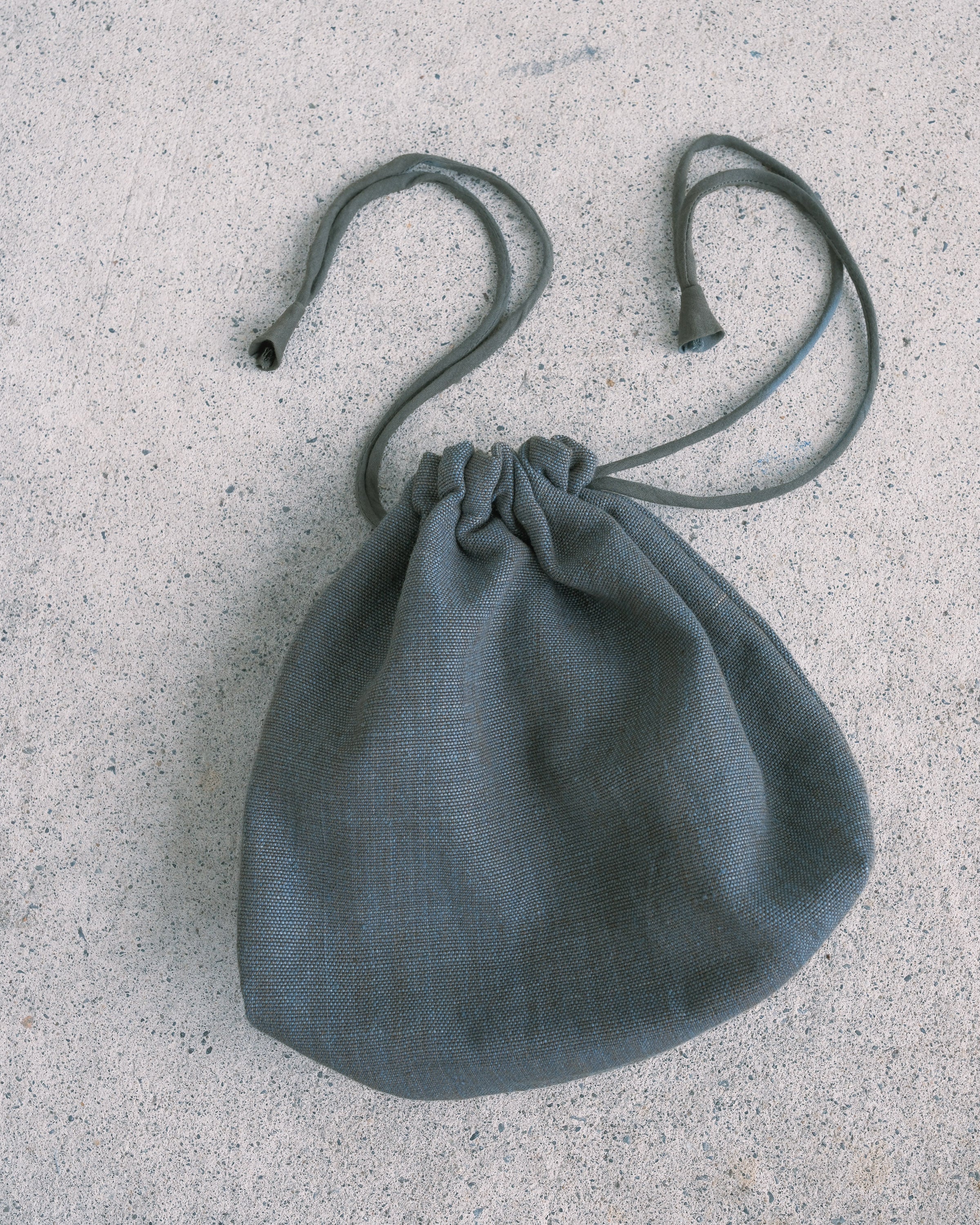 Drawstring Bag - Handwoven Cotton - Indigo Night - Image 7