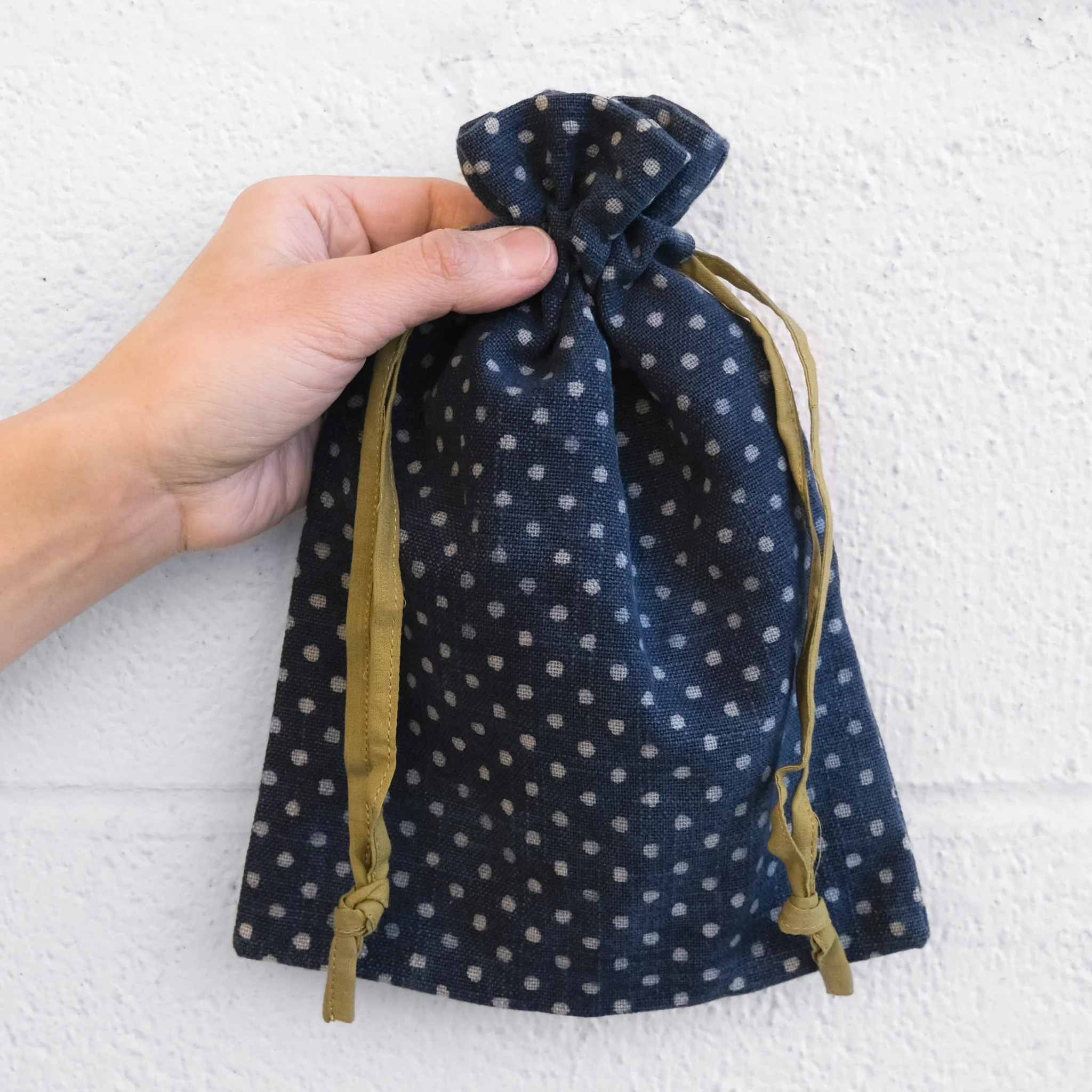 Drawstring Bag - Large - Set of 6 - Blue Bird Day - Image 2