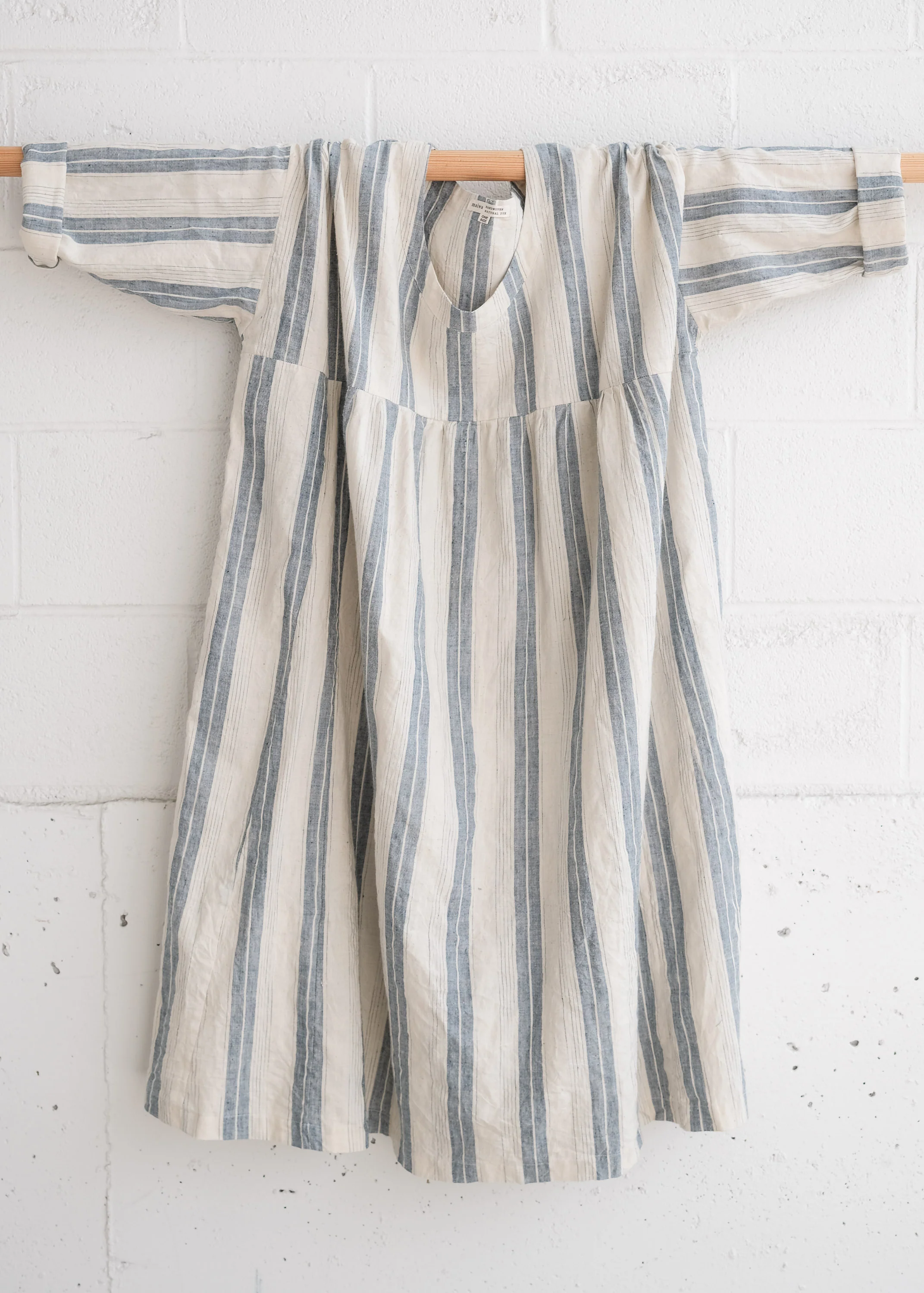 Fabric - Bengal Handweaves - Light Cotton - Natural Wide Stripe - Image 4