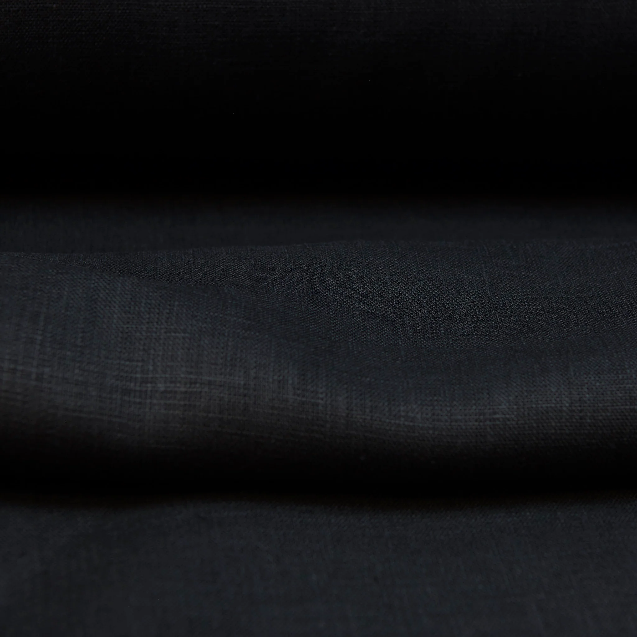 Fabric - Maiwa's Laundered Linen - Black - Image 3
