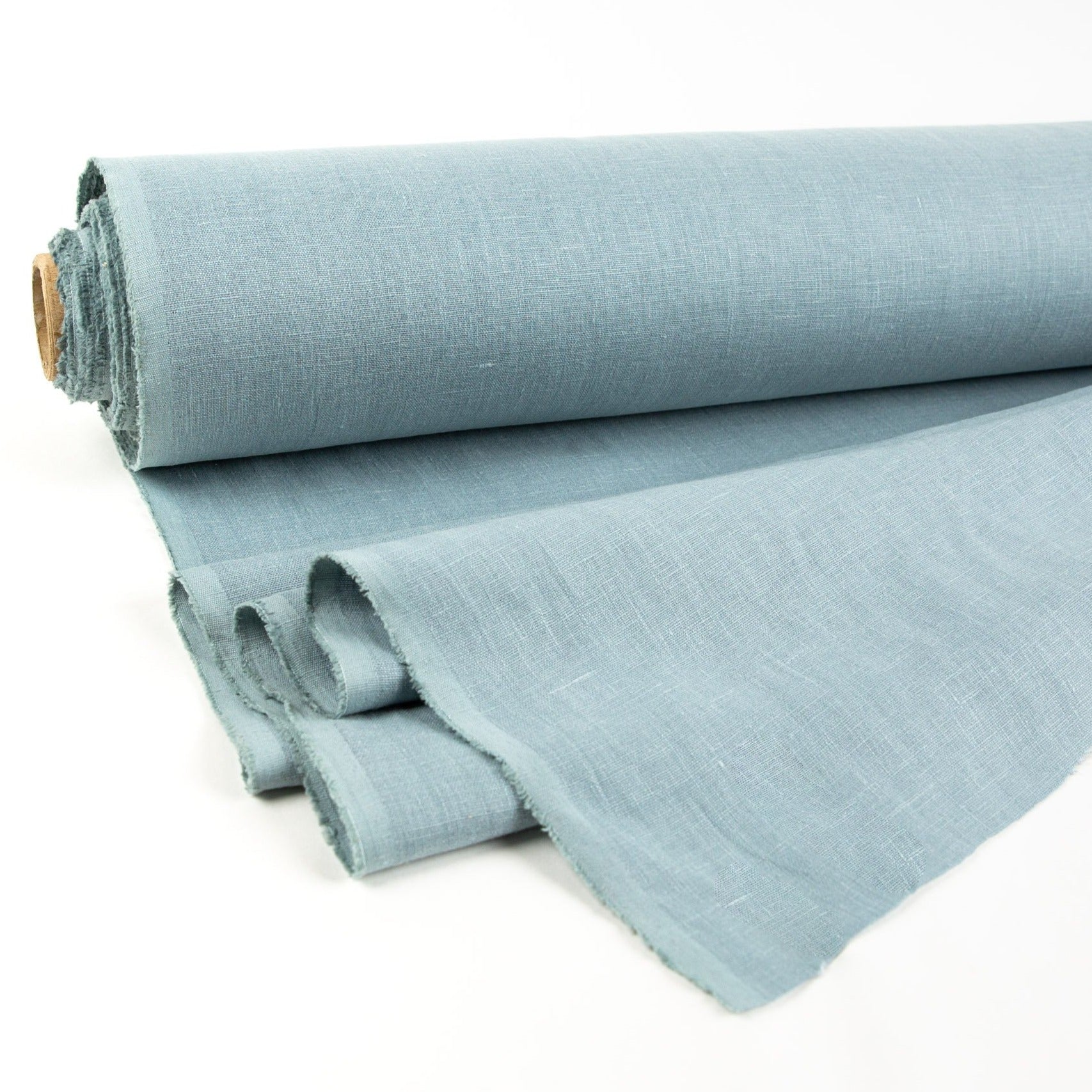 Fabric - Maiwa's Laundered Linen - Sky Blue