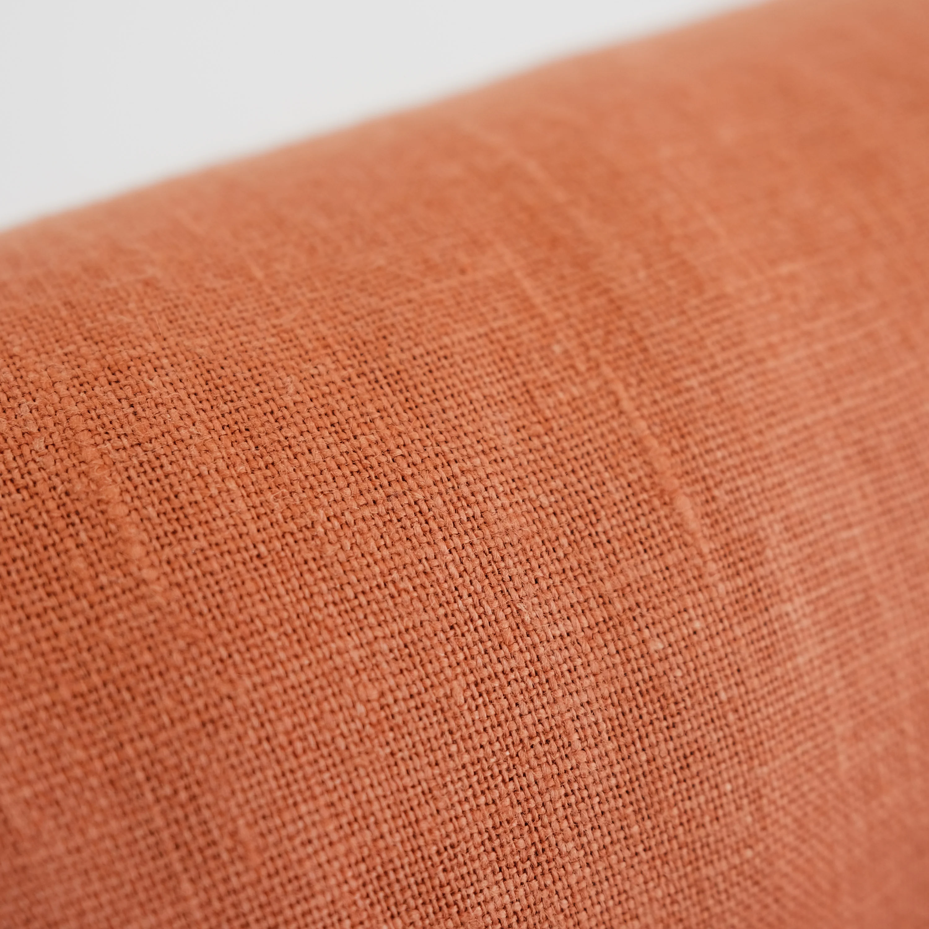 Fabric - Maiwa's Laundered Linen - Tangerine - Image 4