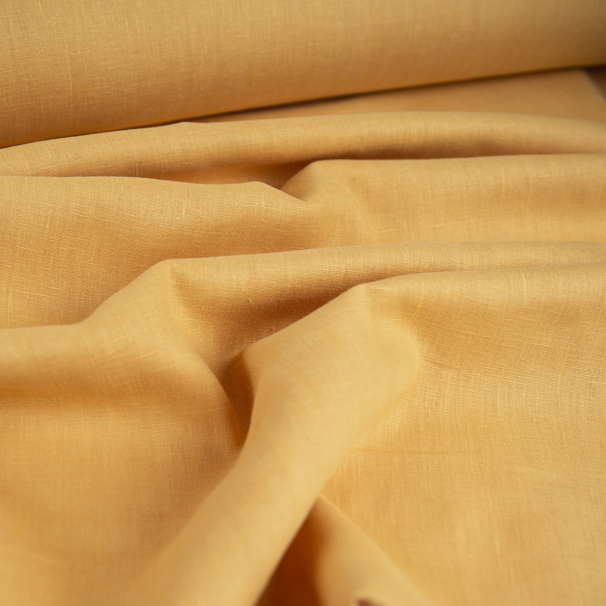 Fabric - Maiwa's Laundered Linen - Sunflower - Image 2