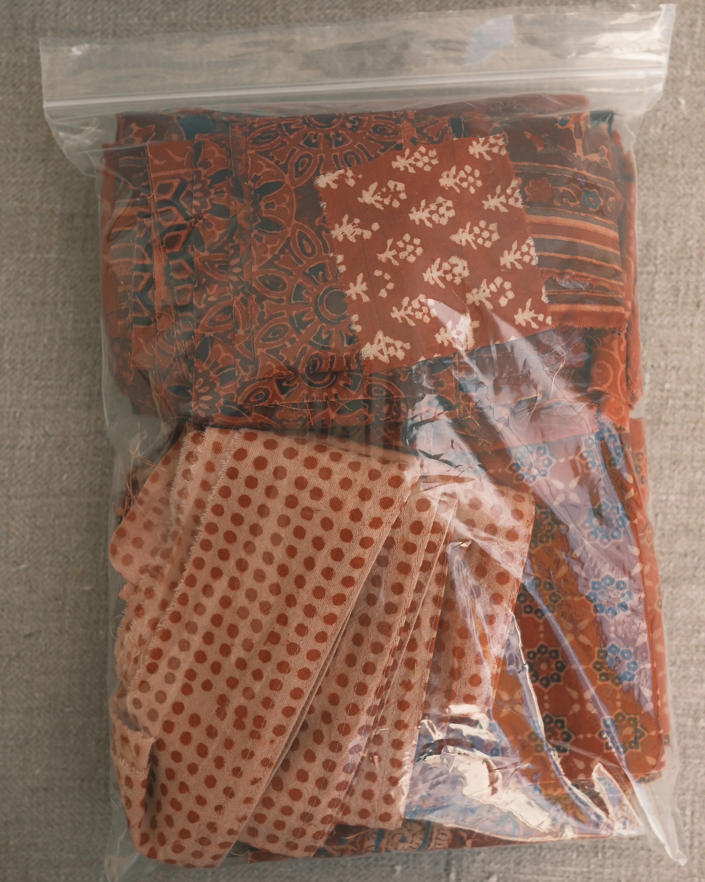 Fabric Offcuts - Naturally Dyed - Mixture of natural fibres - Image 2