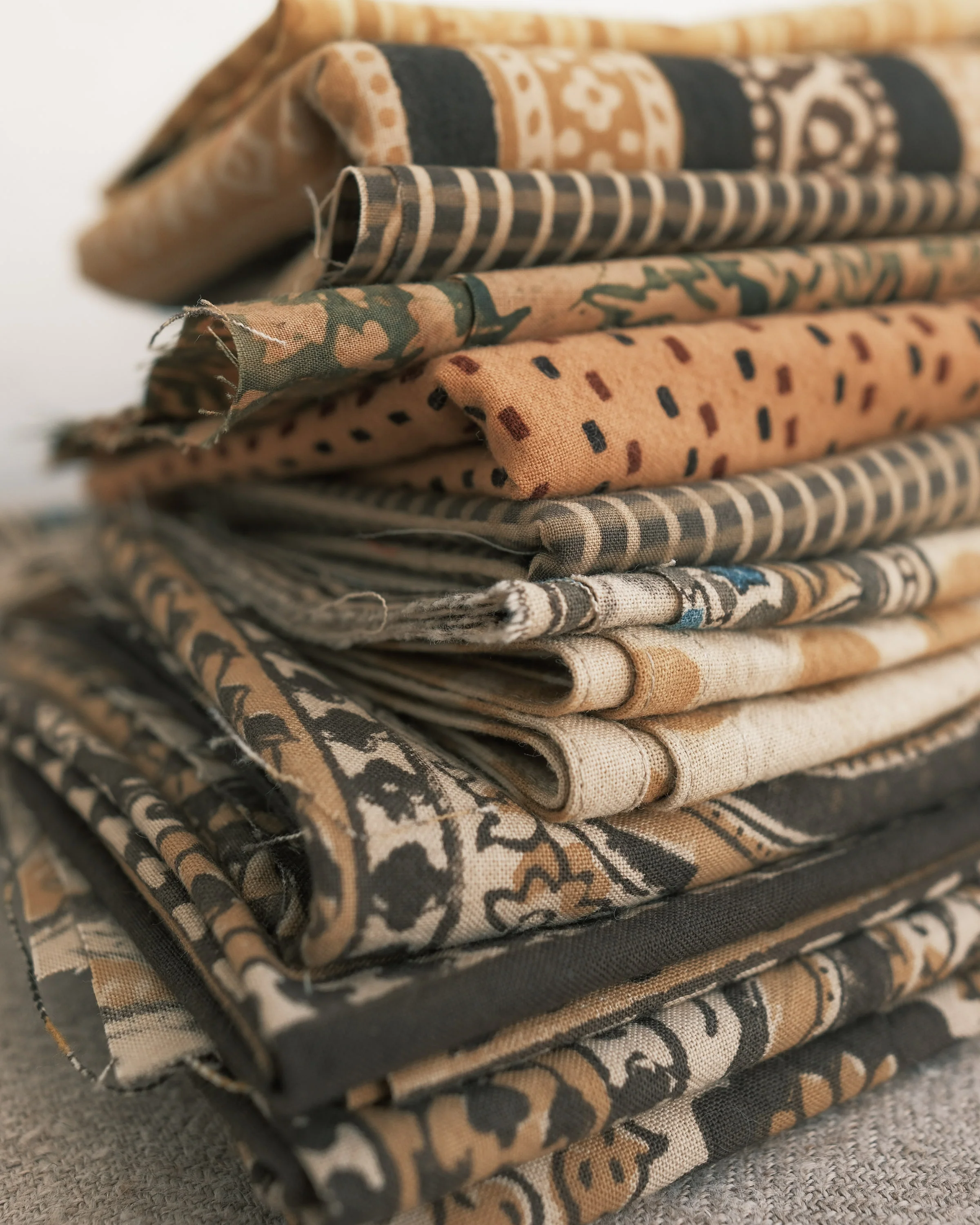 Fabric Offcuts - Naturally Dyed - Mixture of natural fibres - Image 3