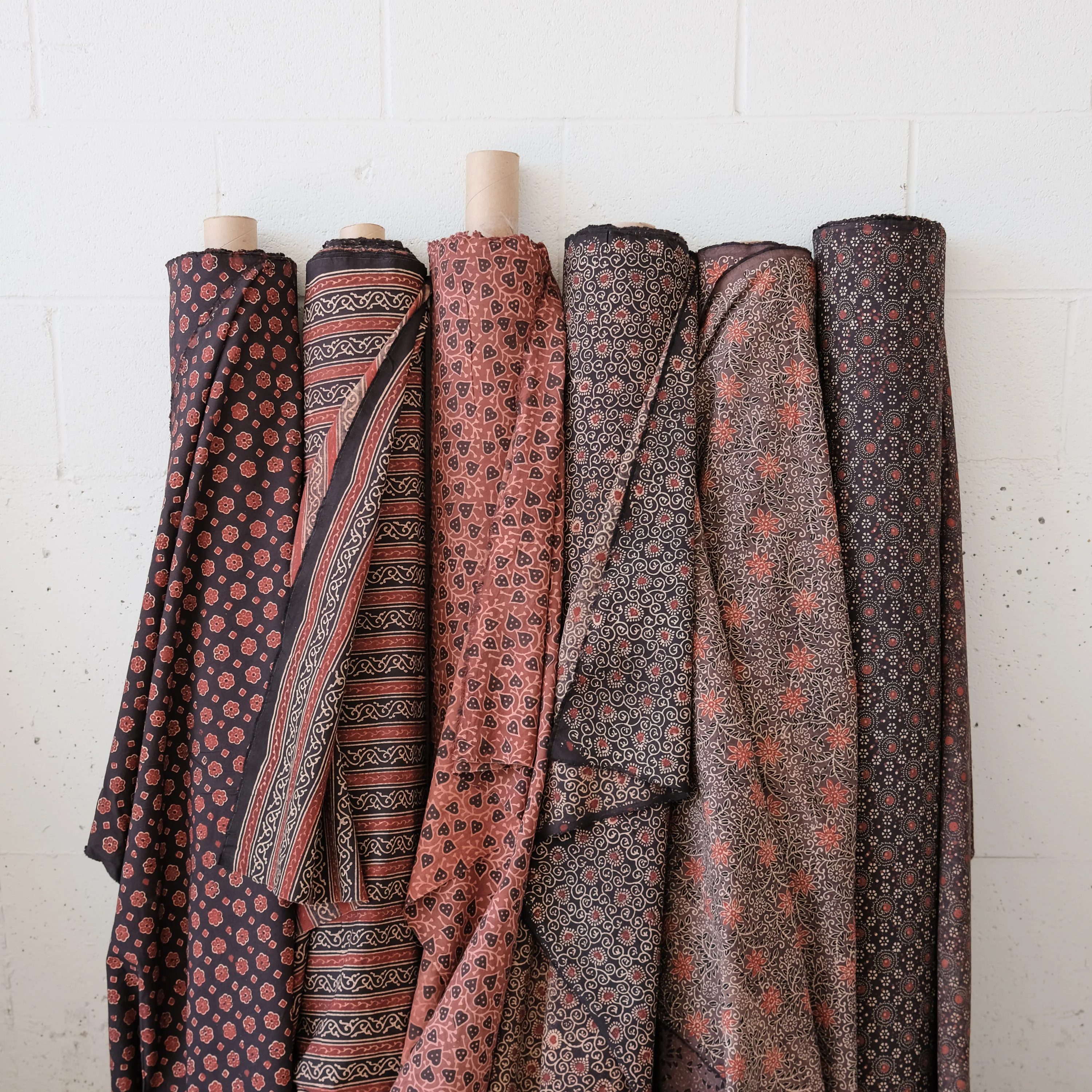 Fabric - Organic Cotton Block Printed with Natural Dyes - Floral Vine - Image 5