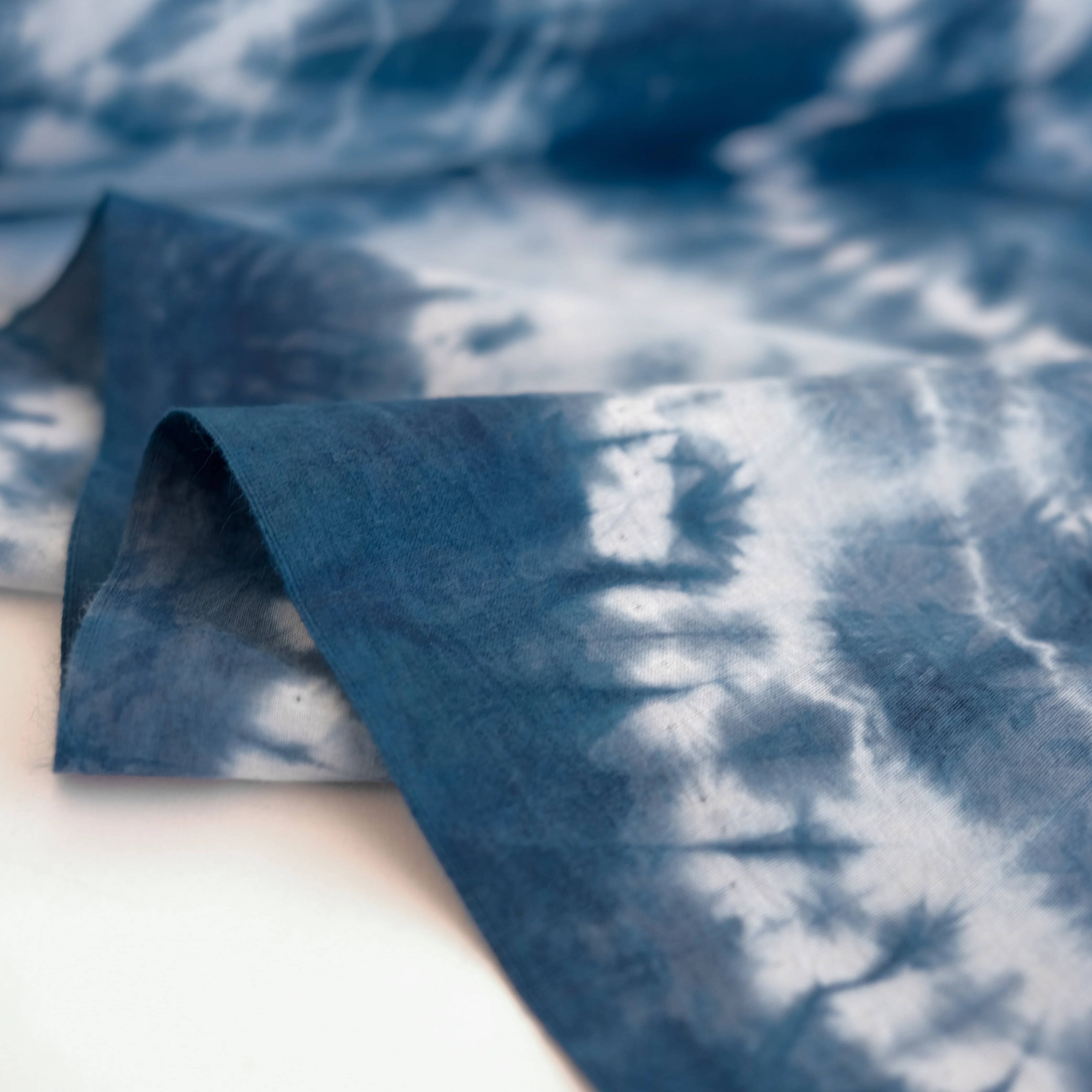 Fabric - Organic Cotton Stitch Resist with Natural Indigo - Current - Image 3