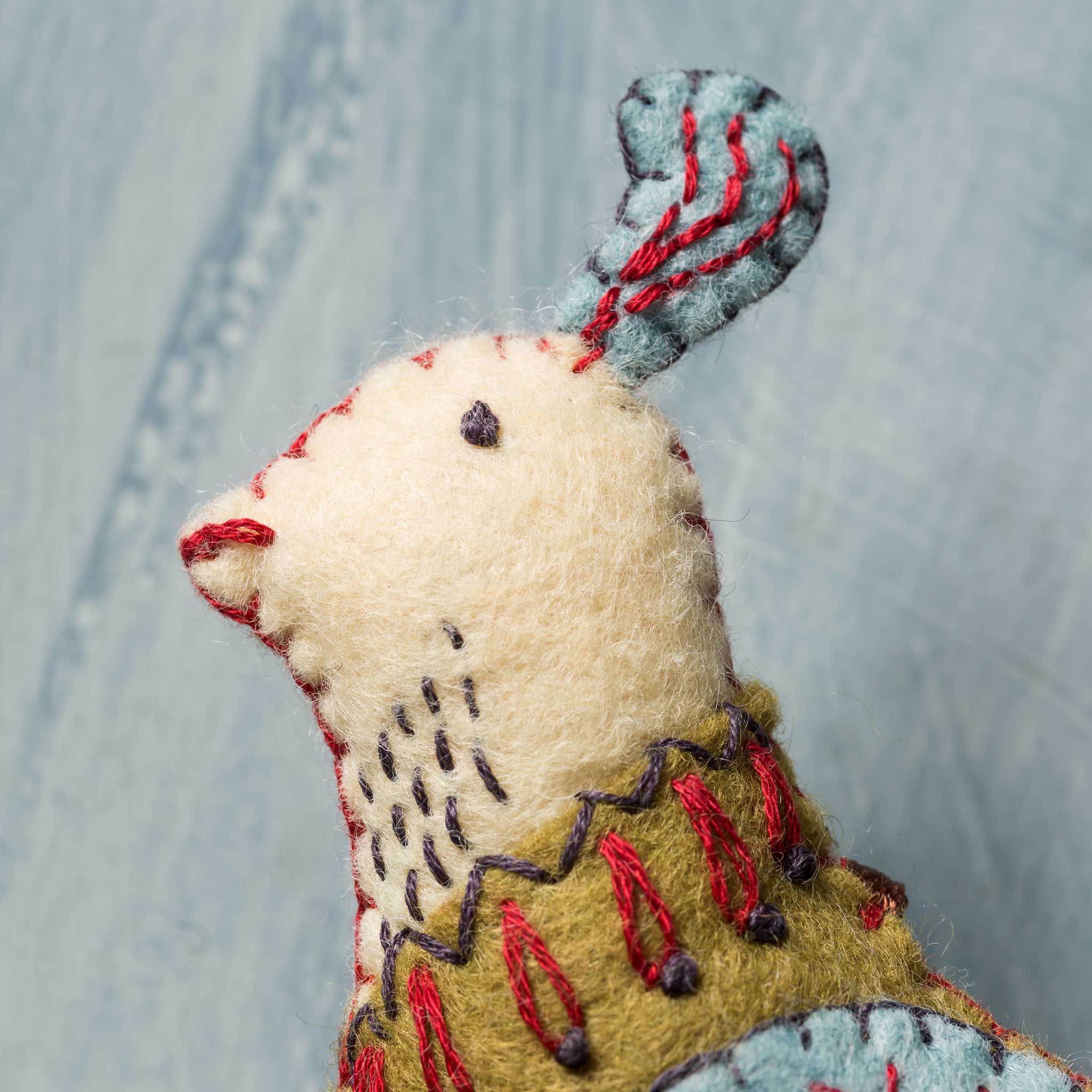 Embroidery Felt Craft Kit by Corinne Lapierre - Partridge - Image 2