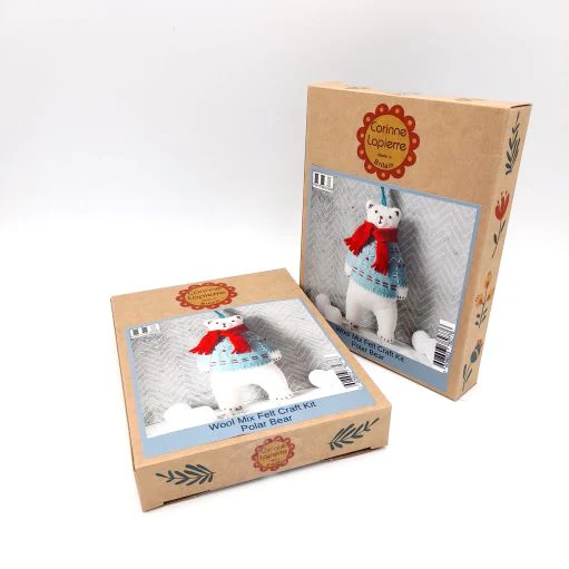 Embroidery Felt Craft Kit by Corinne Lapierre - Polar Bear - Image 3