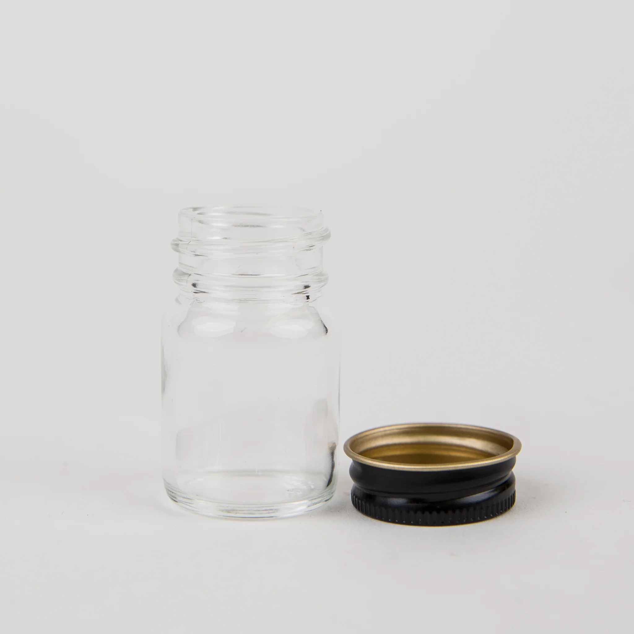 Glass Bottle .5oz (15ml) with Black Cap. - Image 3