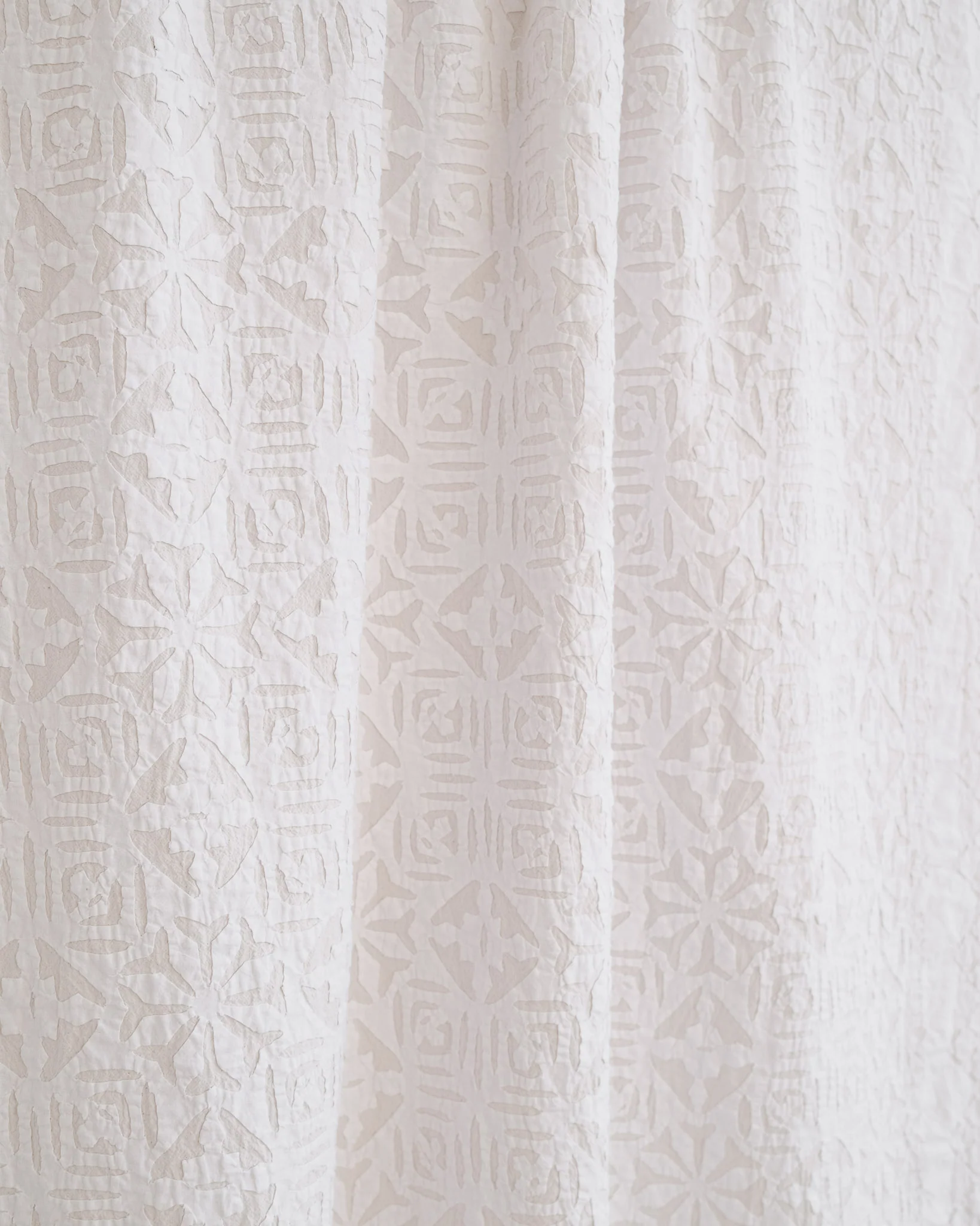 Handstitched Appliqué - Single/Twin - White on Natural - Architect - Image 3