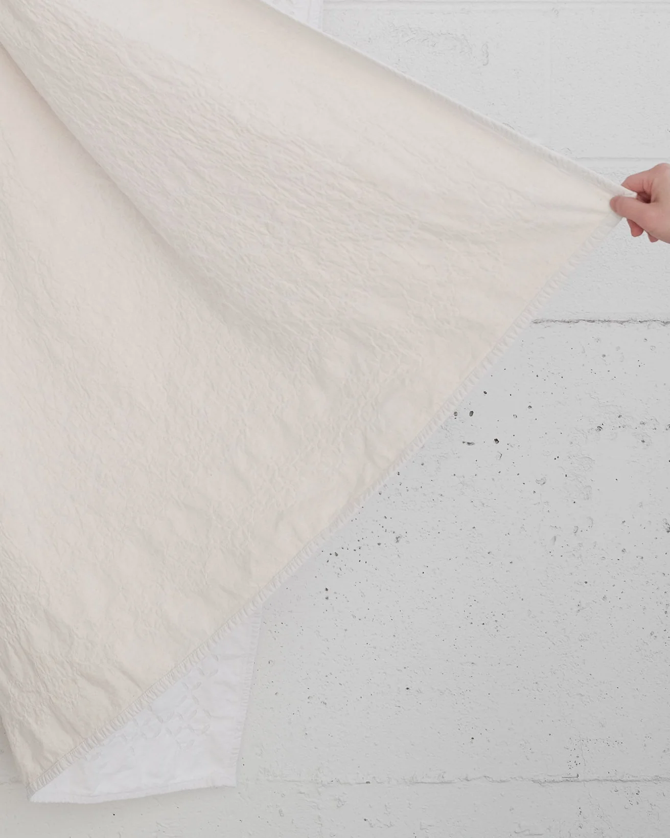 Handstitched Appliqué - Single/Twin - White on Natural - Architect - Image 4