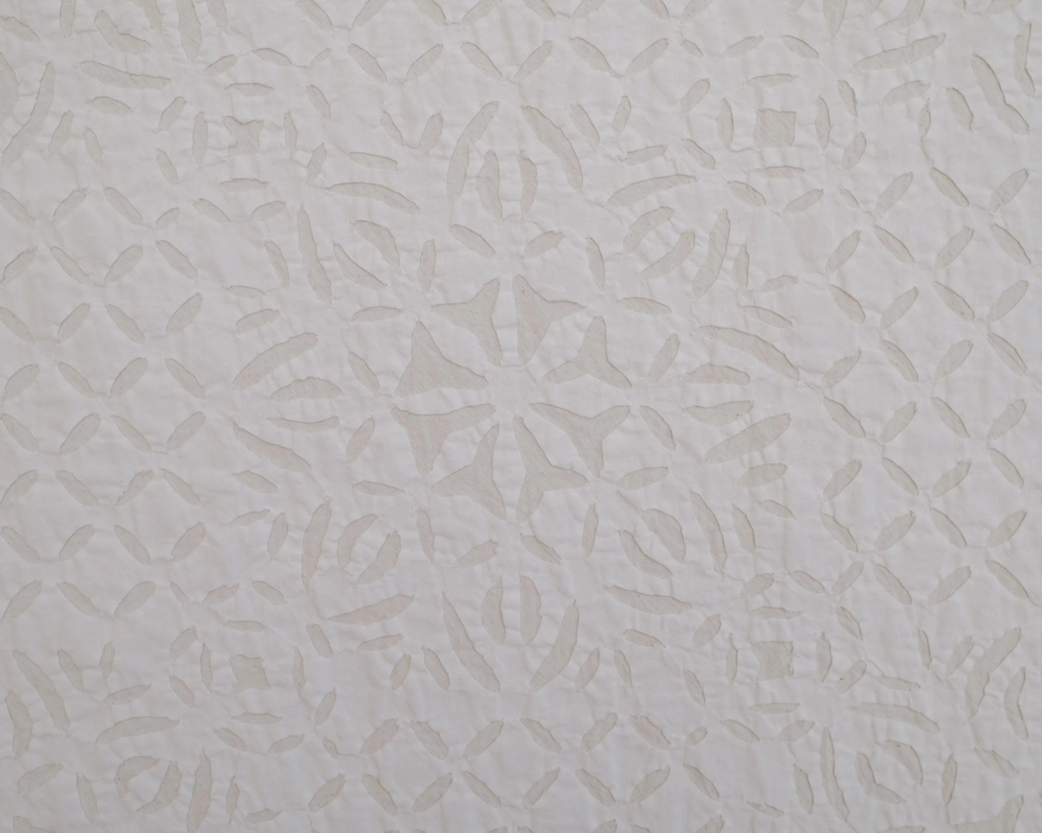 Handstitched Appliqué - White on Natural - Blossom - Image 4
