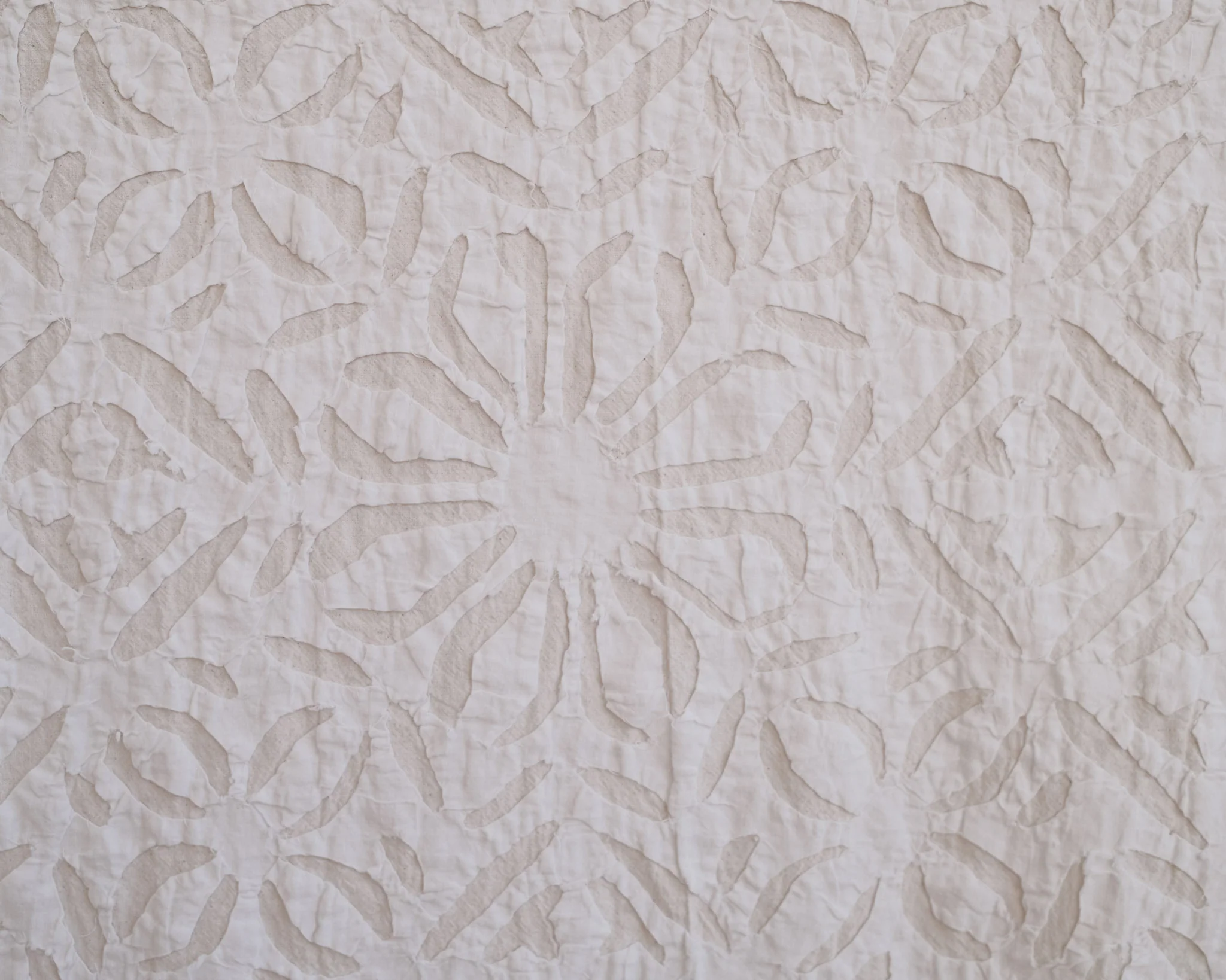 Handstitched Appliqué - White on Natural - Bounty - Image 4