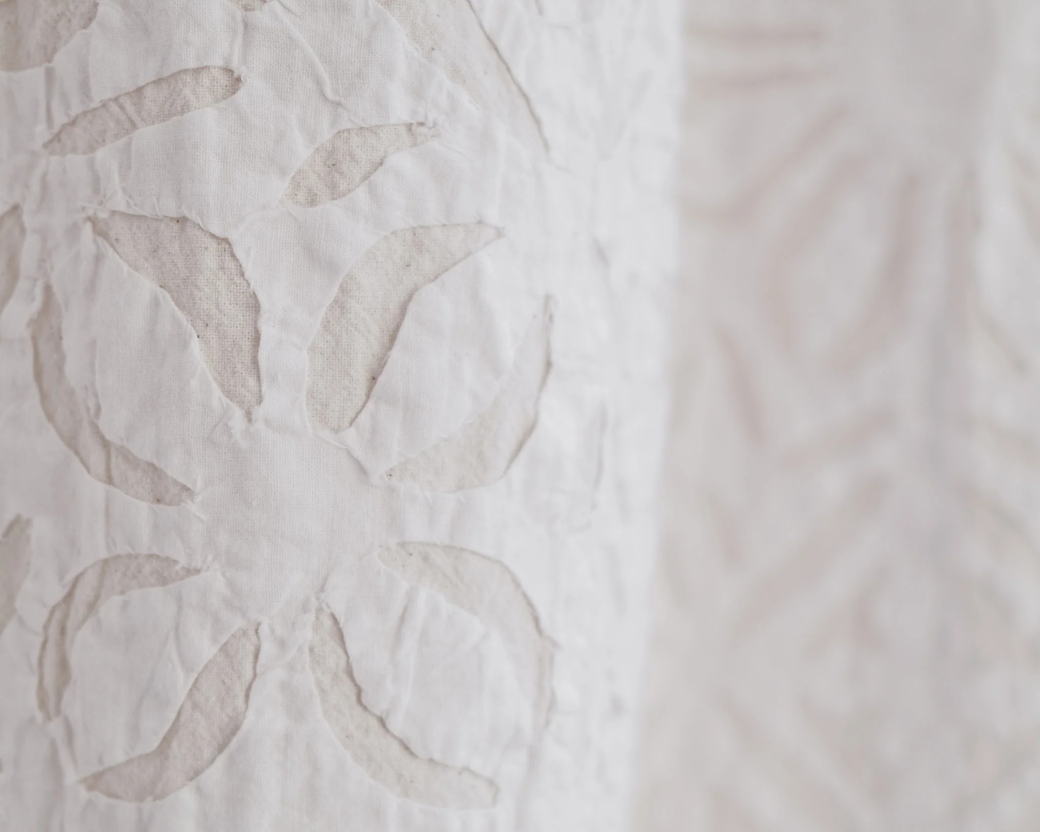 Handstitched Appliqué - White on Natural - Bounty - Image 6