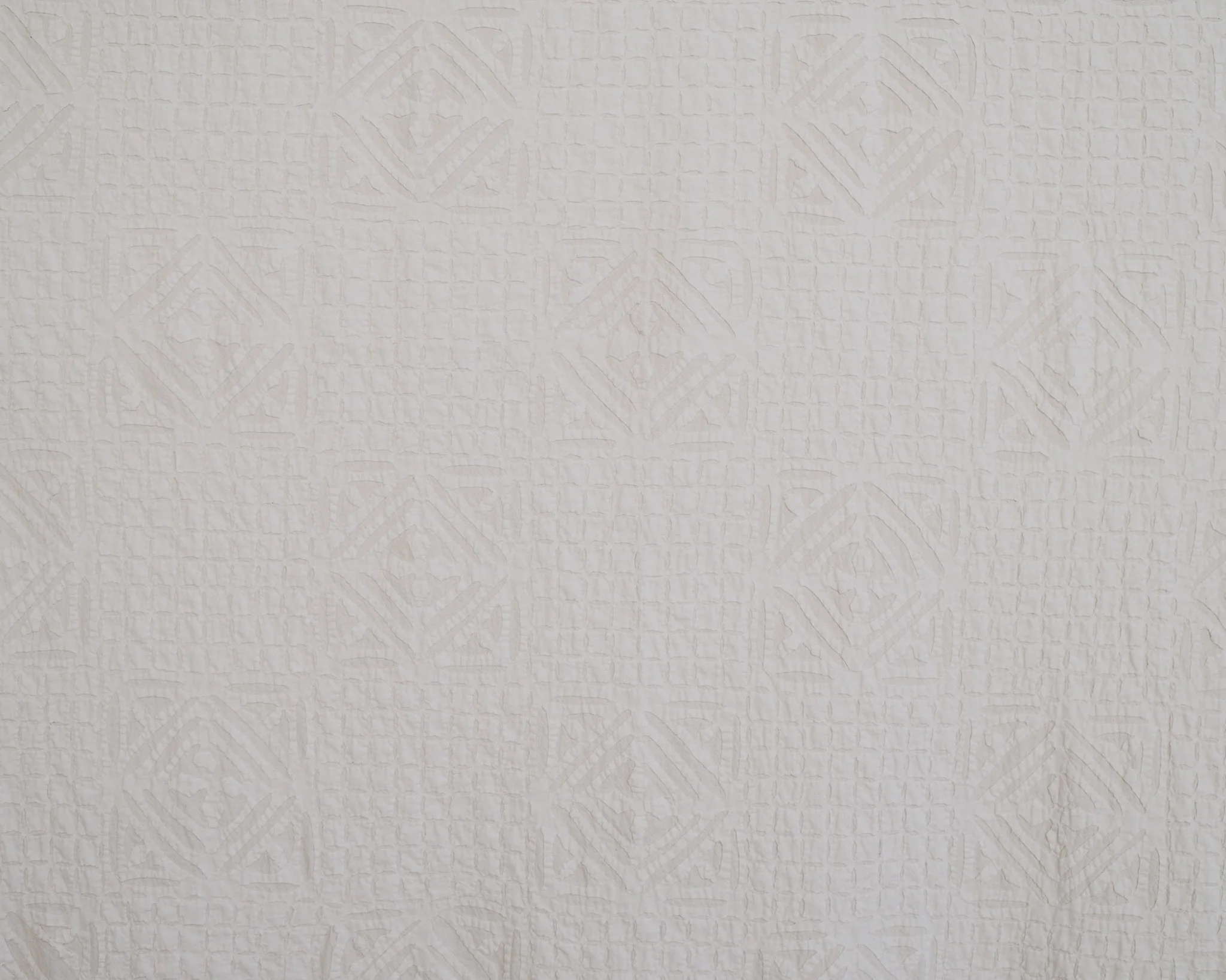 Handstitched Appliqué - White on Natural - Single/Twin - Stained Glass - Image 5