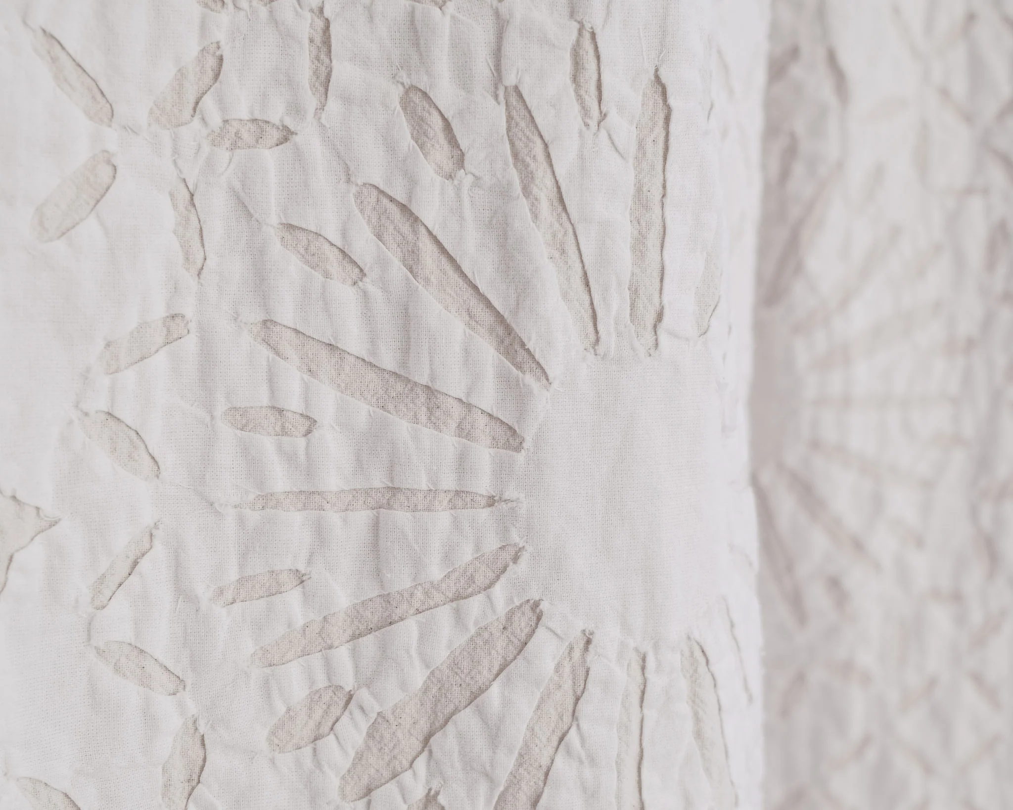 Handstitched Appliqué - White on Natural - Single/Twin - Sun - Image 6