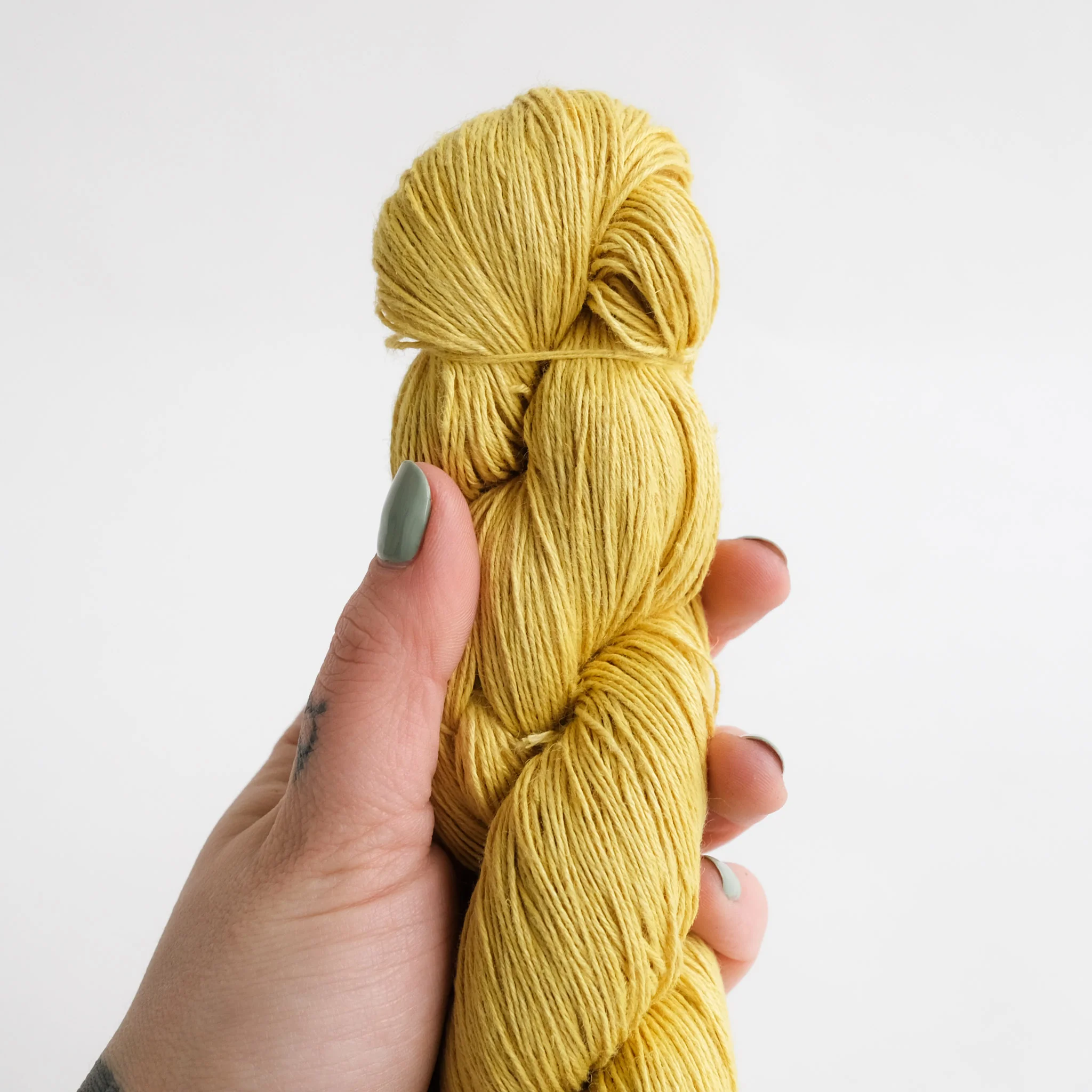 Honest Yarn - Naturally Dyed Organic Linen - Fingering - Canary Yellow - Image 3