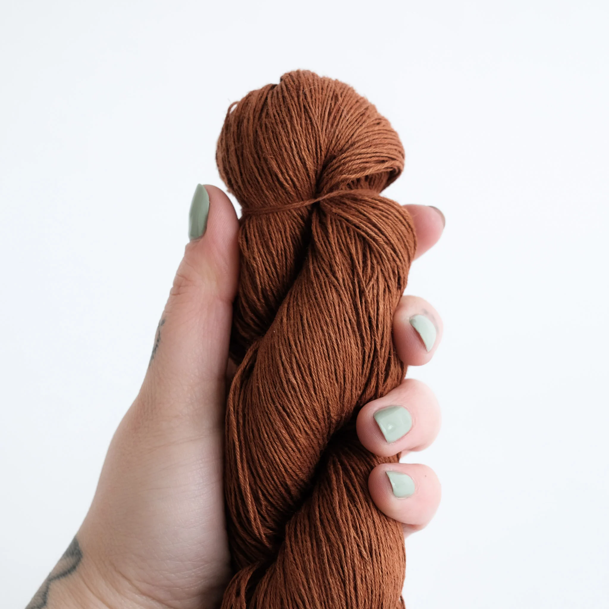 Honest Yarn - Naturally Dyed Organic Linen - Lace - Cinnamon - Image 3