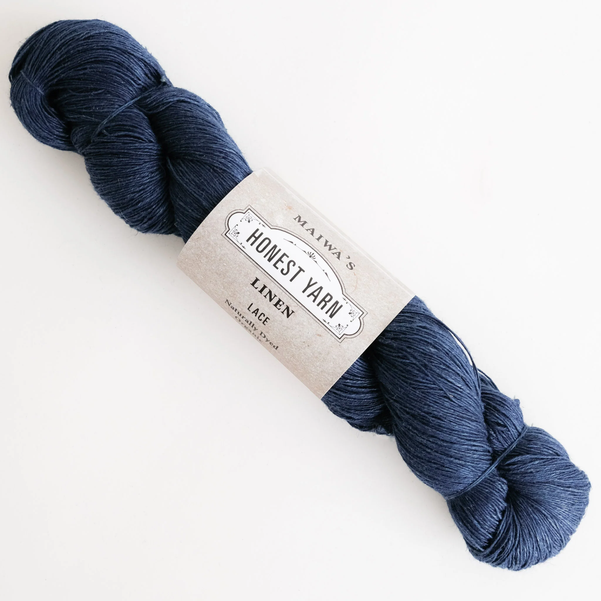 Honest Yarn - Naturally Dyed Organic Linen - Lace - Indigo Dark - Image 2