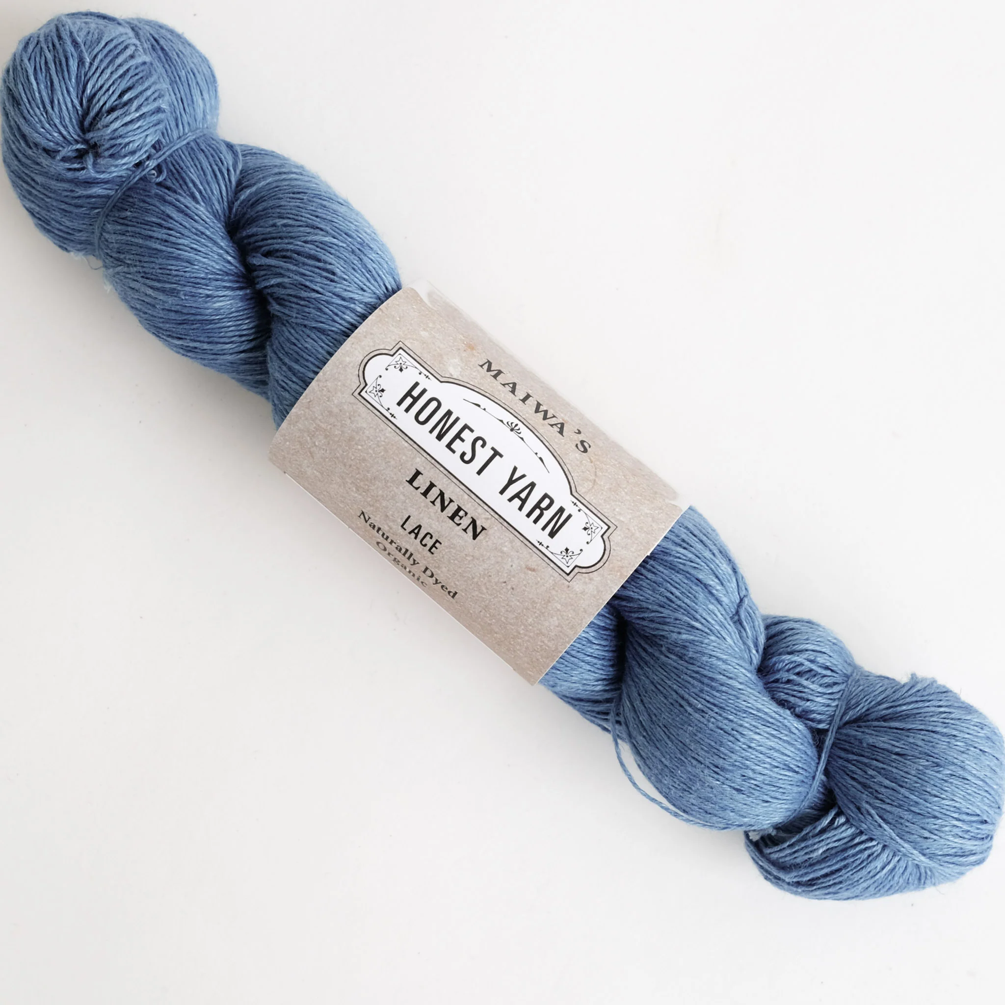 Honest Yarn - Naturally Dyed Organic Linen - Lace - Indigo Light - Image 2