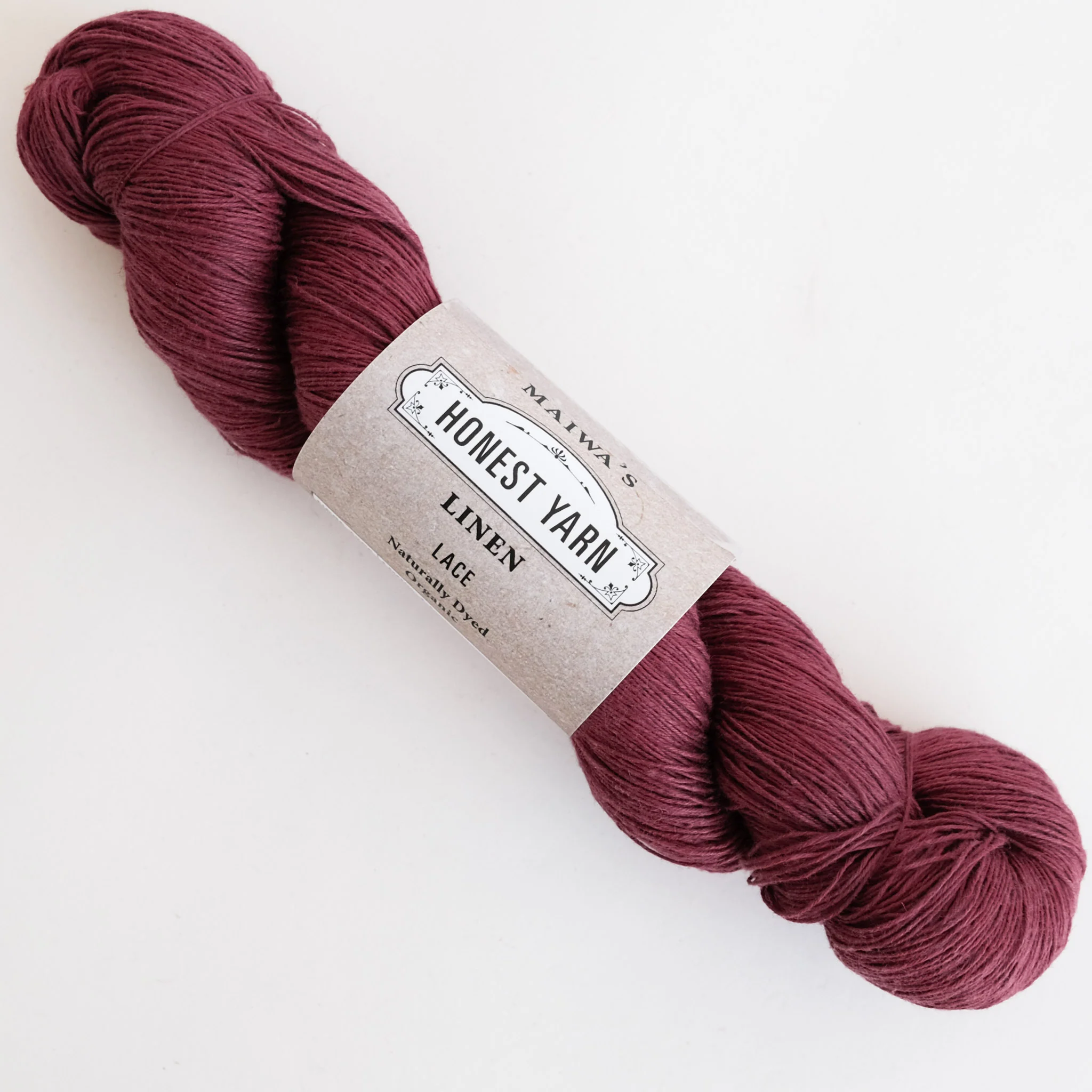 Honest Yarn - Naturally Dyed Organic Linen - Lace - Lac - Image 2