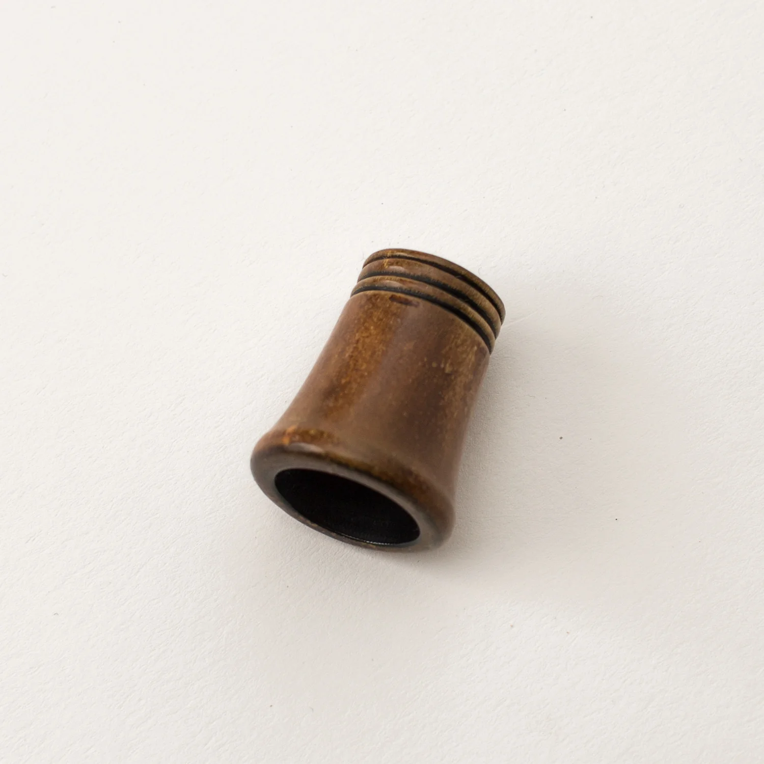 Thimble - Handcarved Horn - Brown