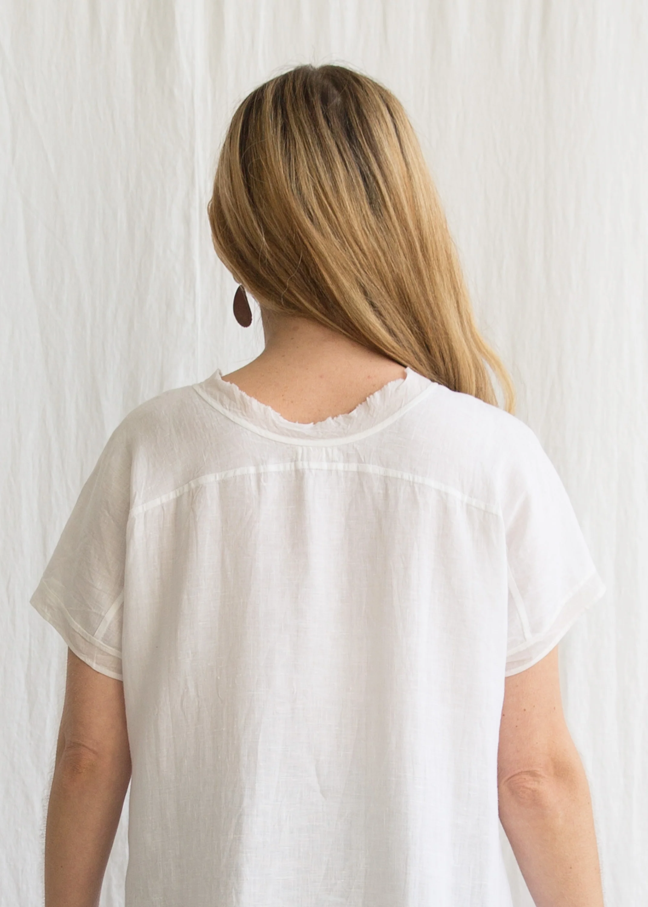 Hunza Top Linen - White - Image 5