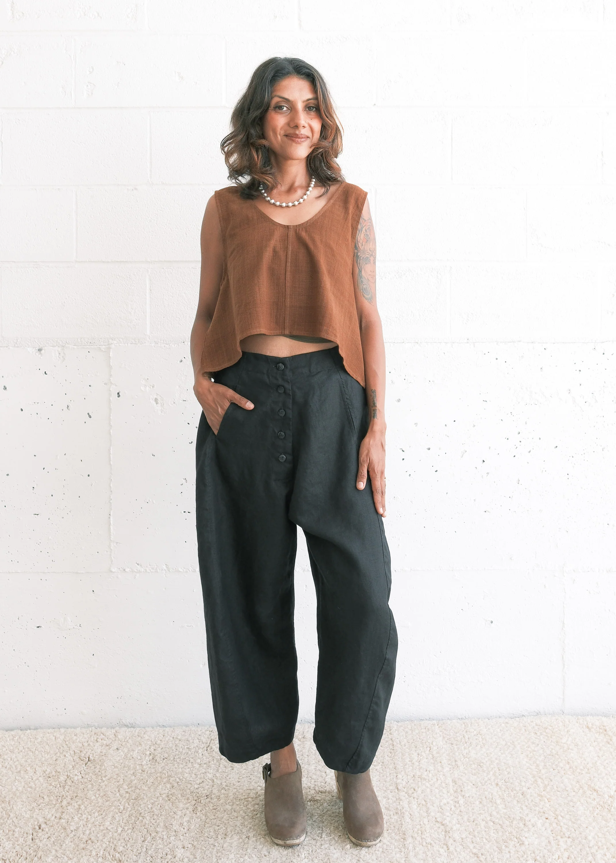 Jai Pant - Linen Twill - Black - Image 8