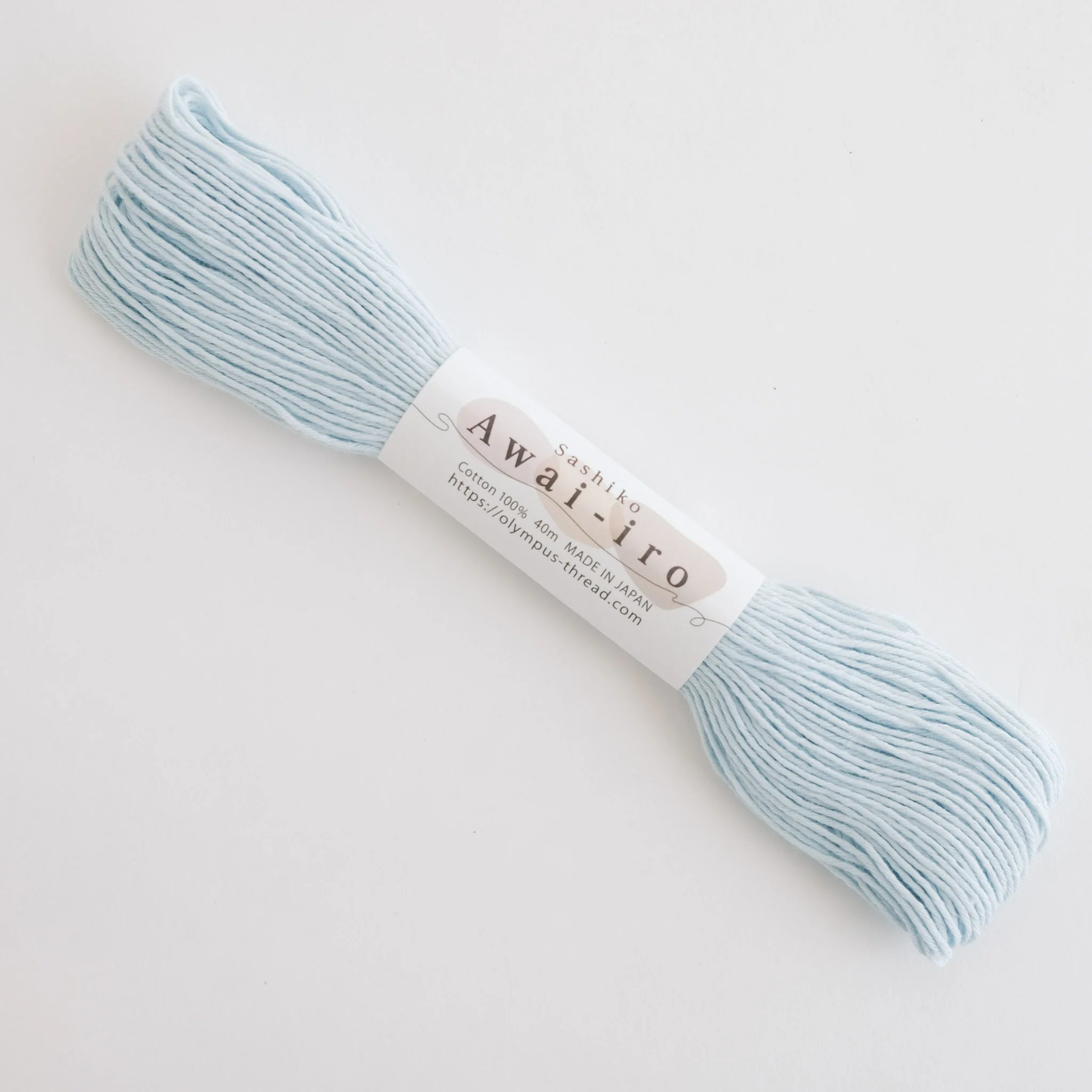 Japanese Sashiko Thread - Baby Blue 40m