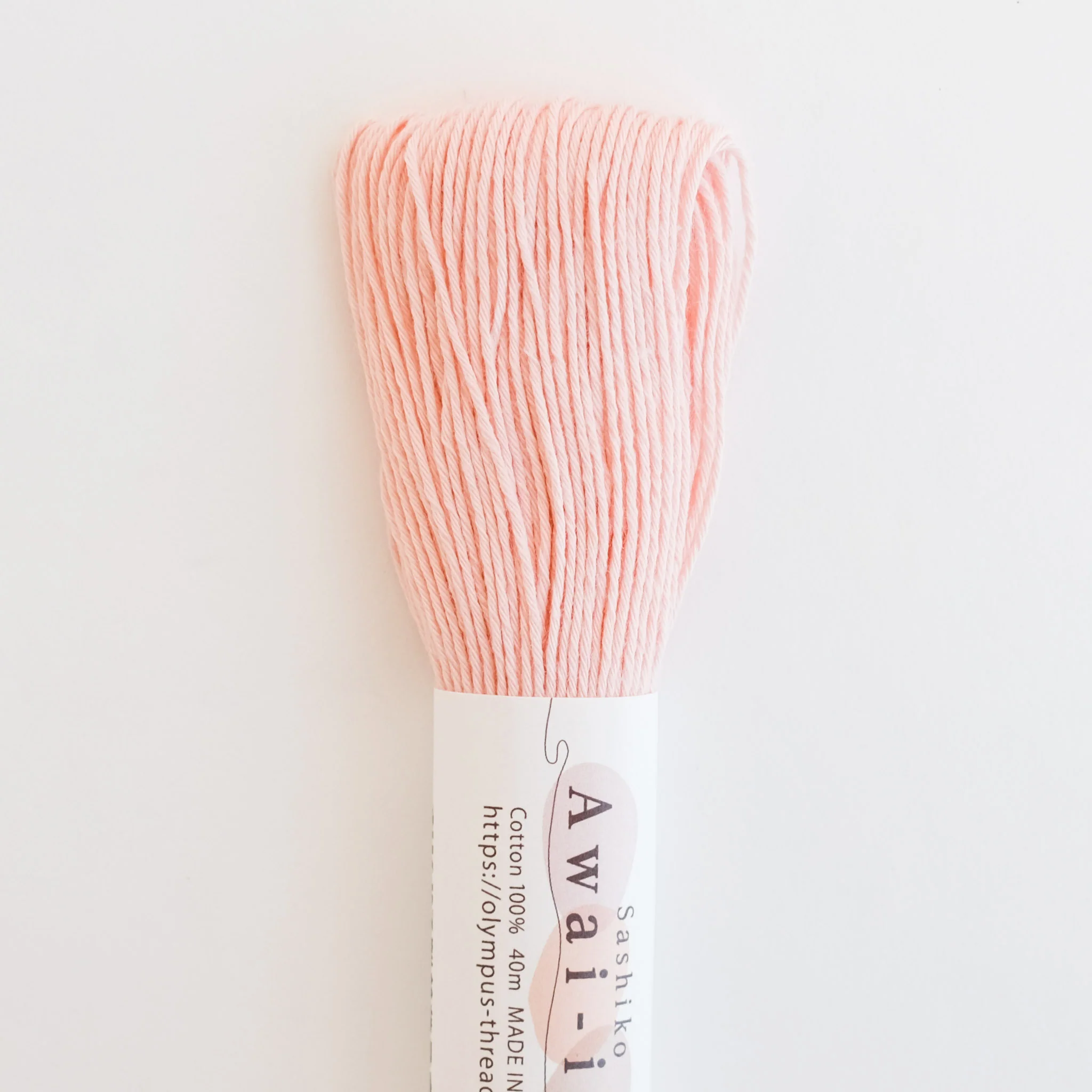 Japanese Sashiko Thread - Shell Pink 40m - Image 2