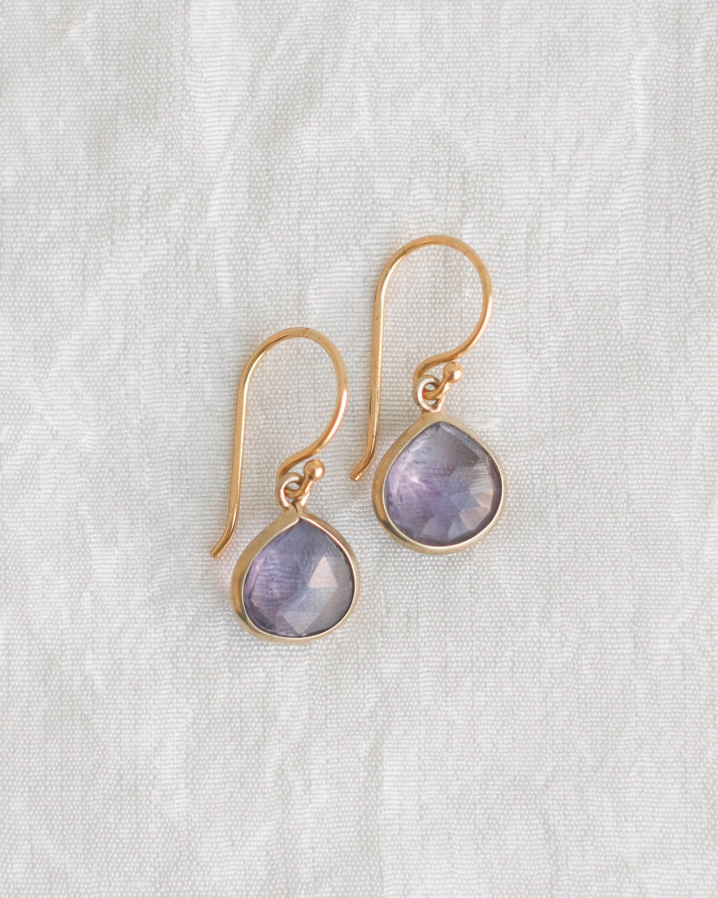 Jewellery - Earrings - Gold Plate & Amethyst