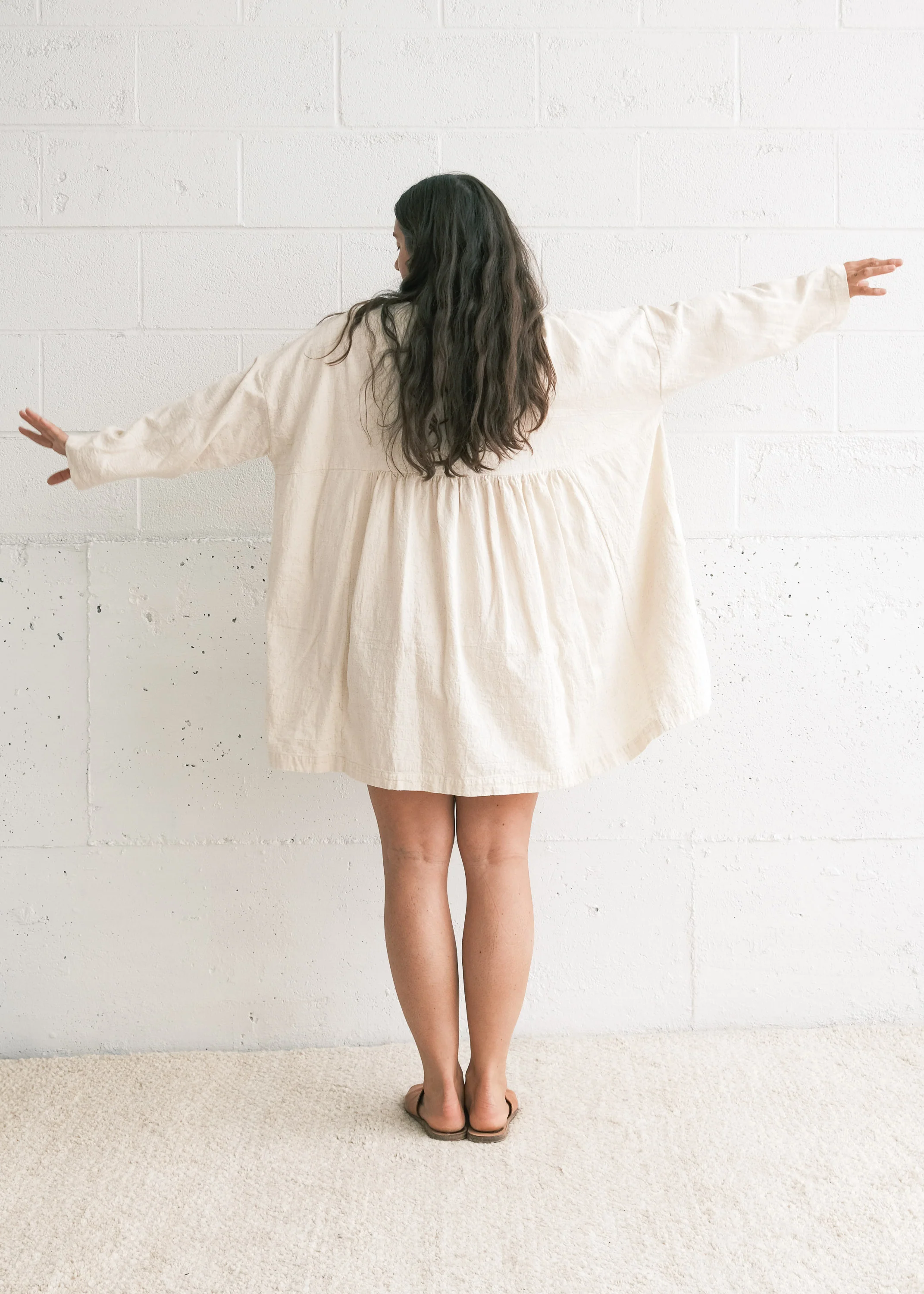 Journeywoman - Whispering Leaf Smock - Handwoven Kala Cotton - Image 3