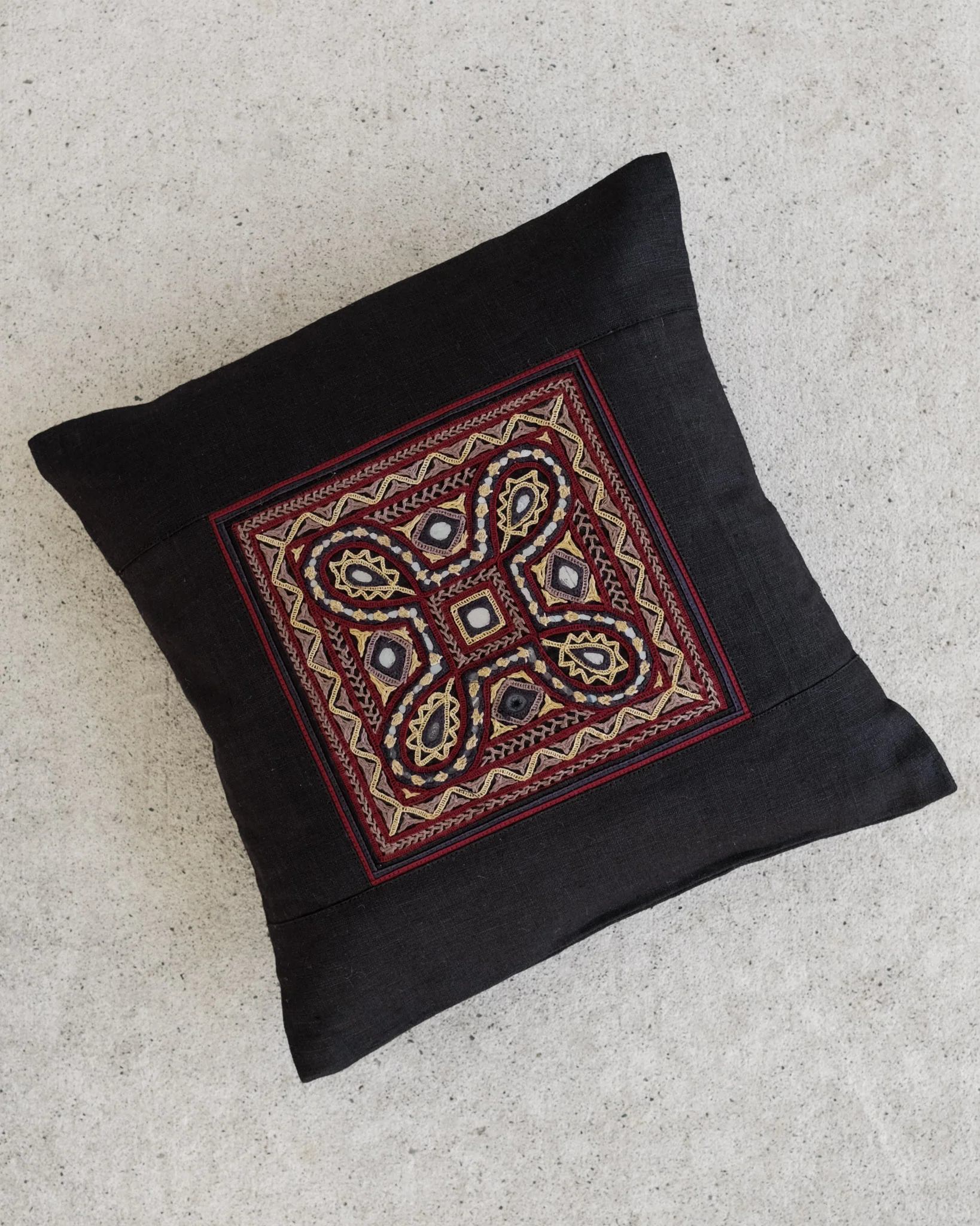 Kachchh Embroidery - 12" Cushion Cover - Ahir - Evening Light - Image 3