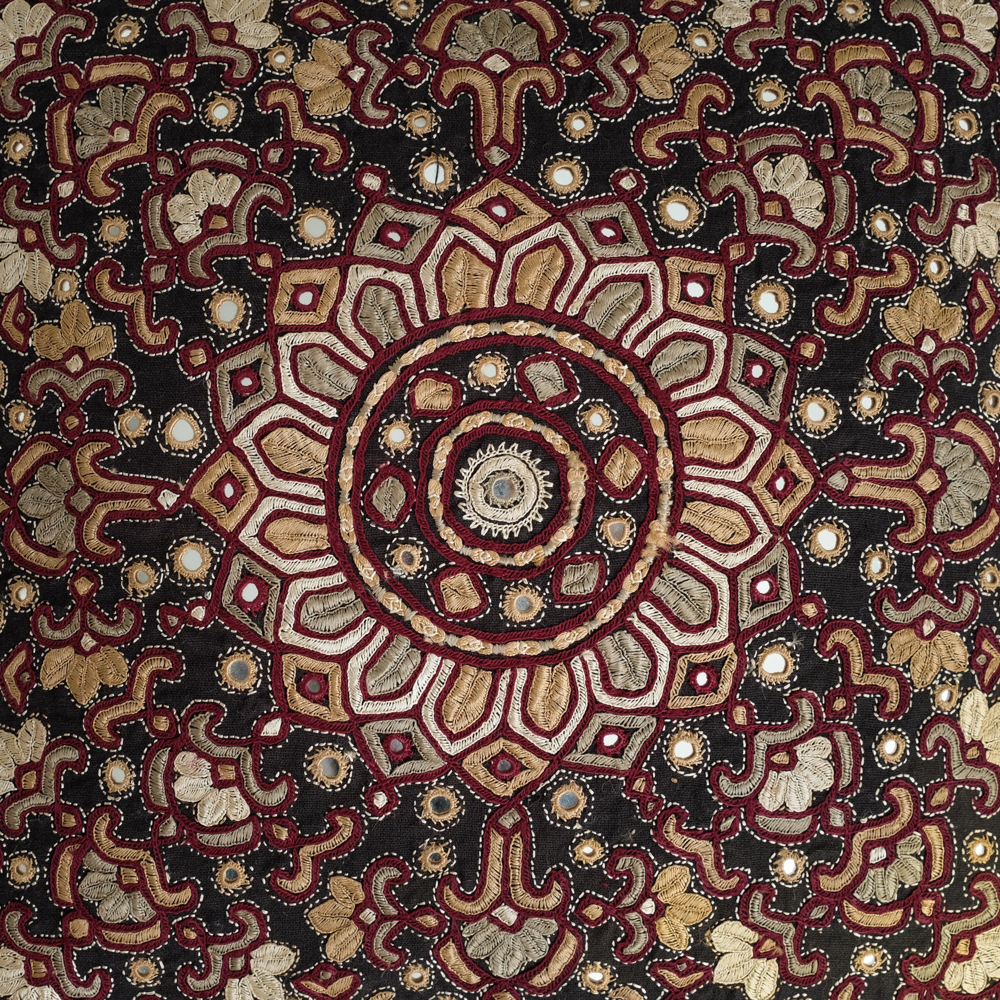 Kachchh Embroidery - 16" Cushion Cover - Meghwar - Moonlit Garden - Image 4