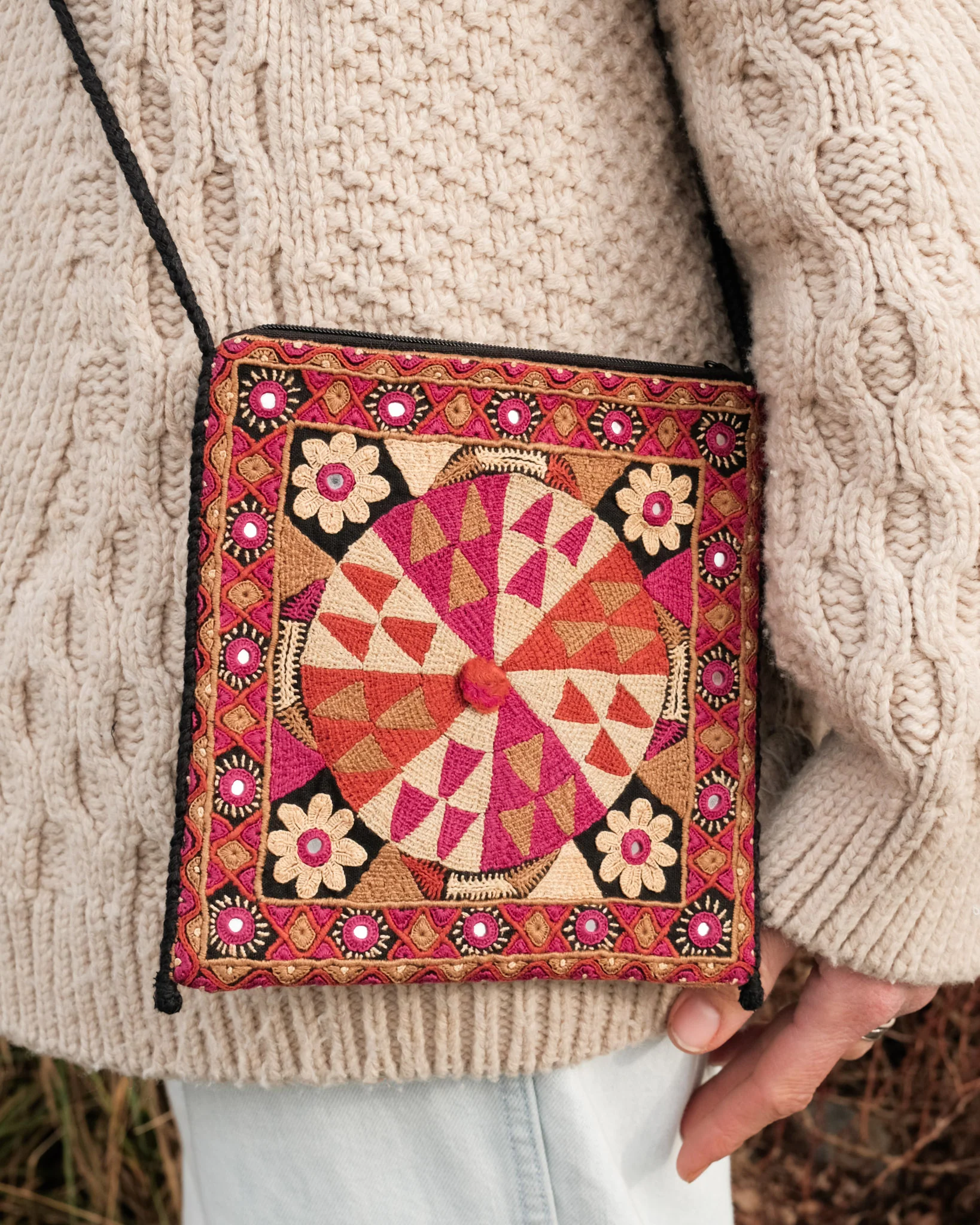 Kachchh Embroidery - Evening Bag - Node - Sunset - Image 2