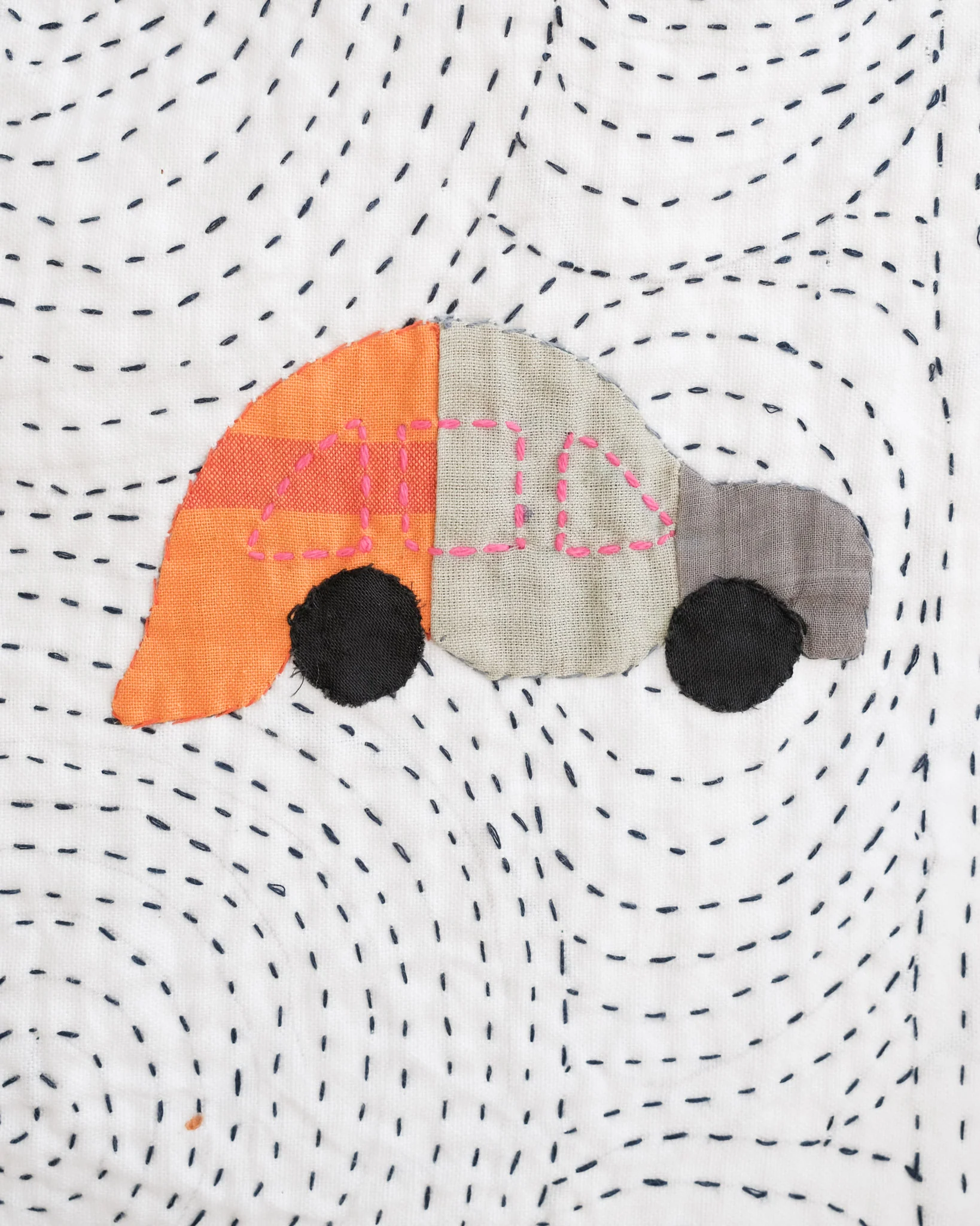 Kantha Baby Quilt - Cars & Trucks - Image 3
