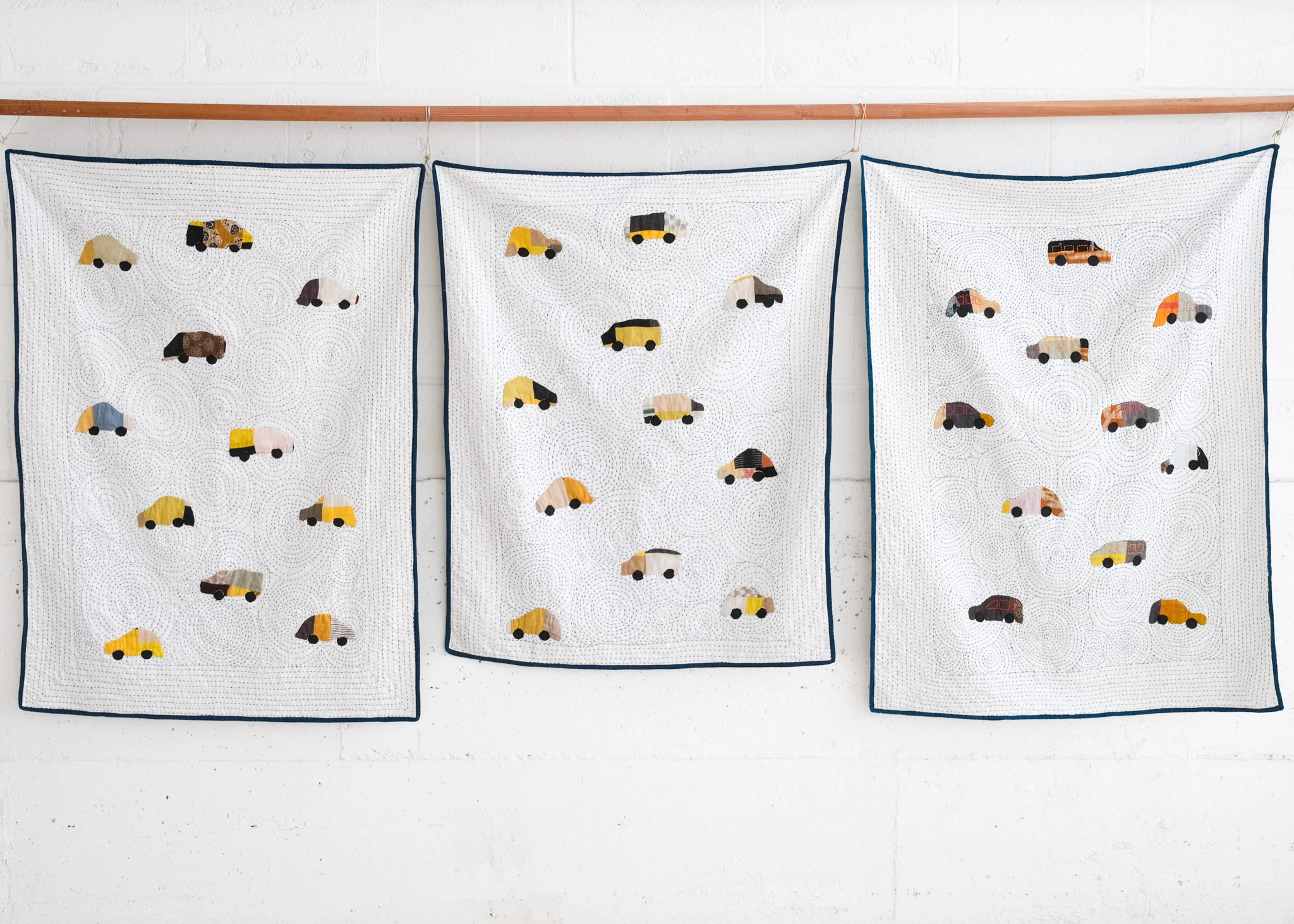 Kantha Baby Quilt - Cars & Trucks - Image 6