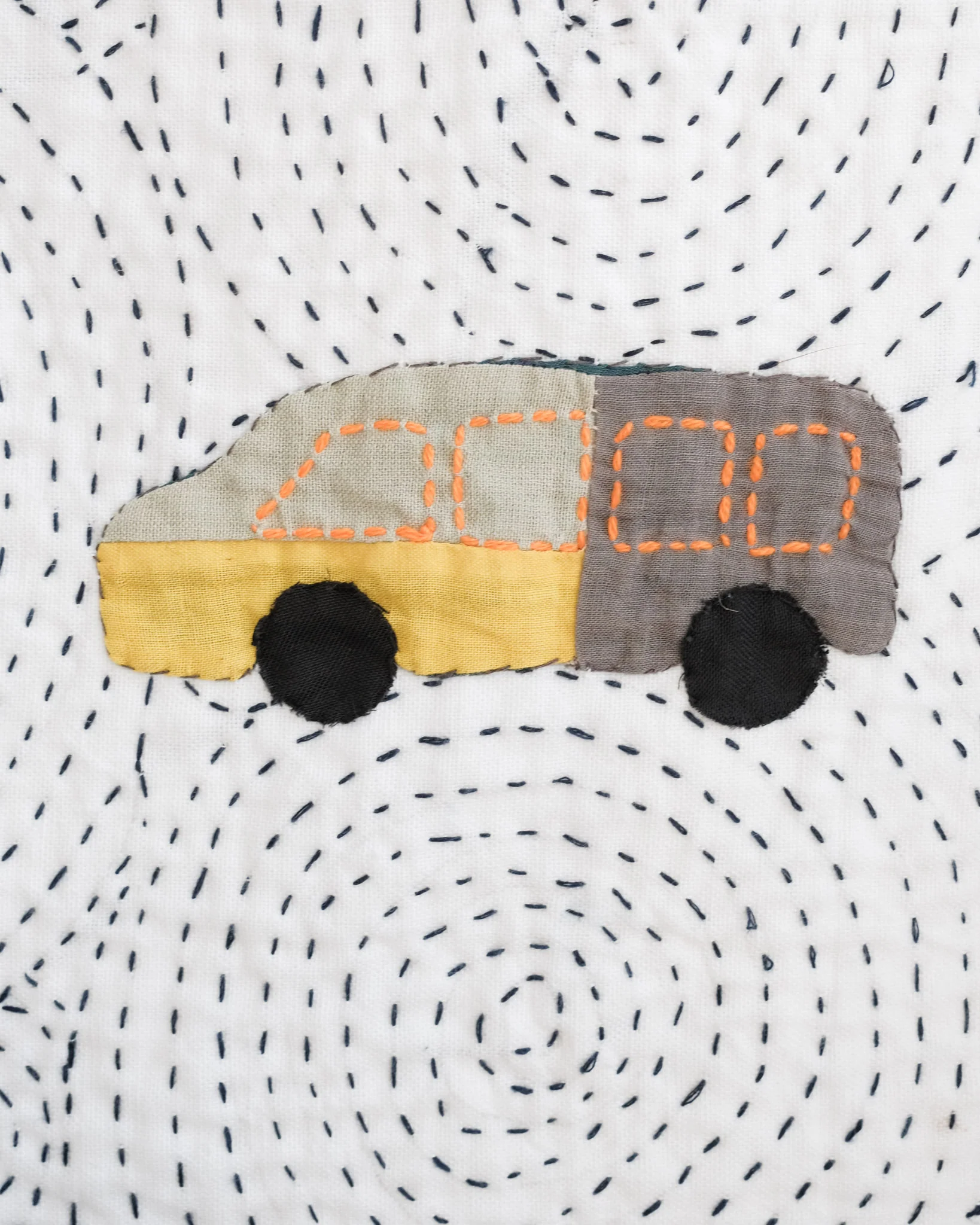 Kantha Baby Quilt - Cars & Trucks - Image 9