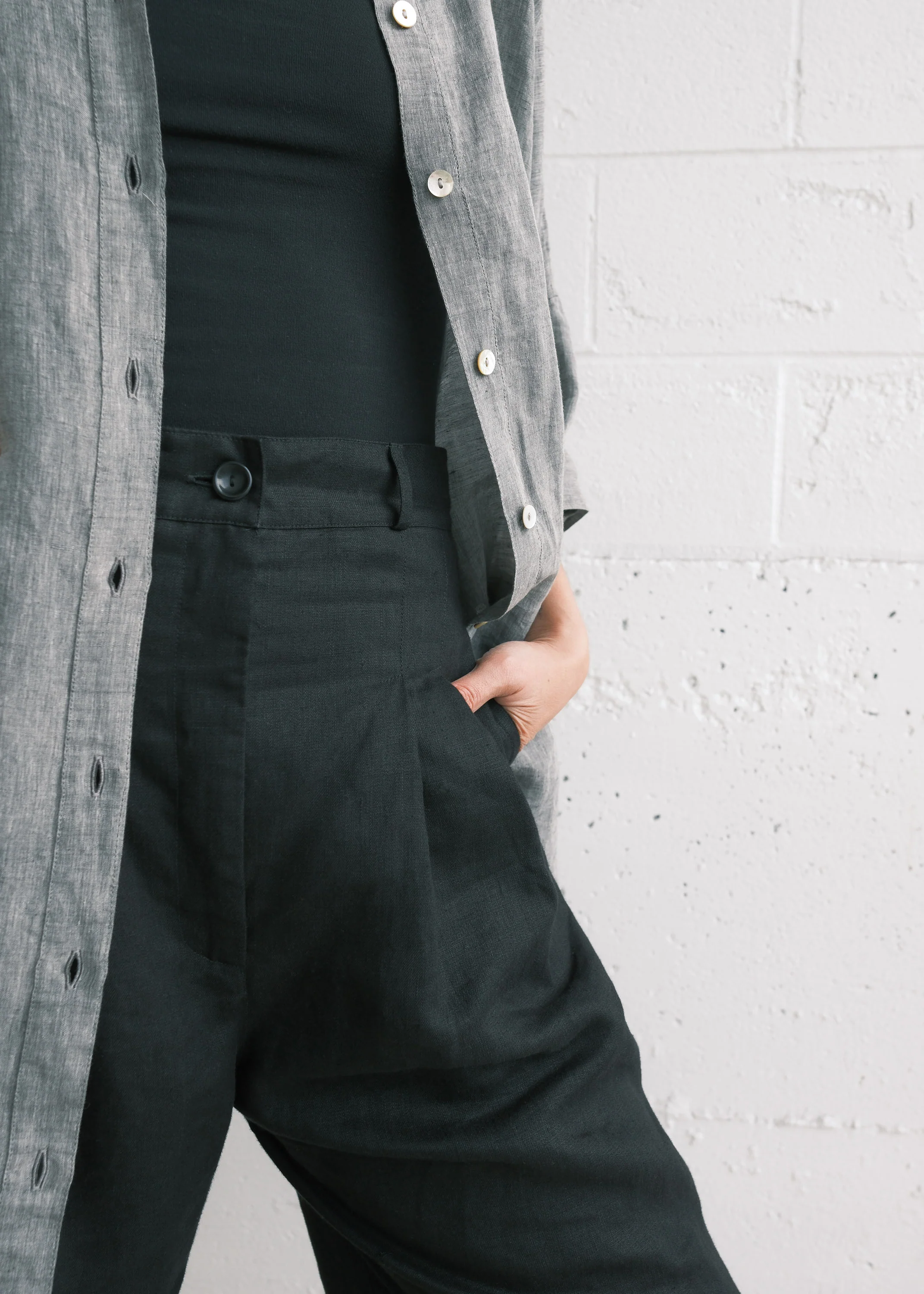 Khira Pant - Linen - Black - Image 16
