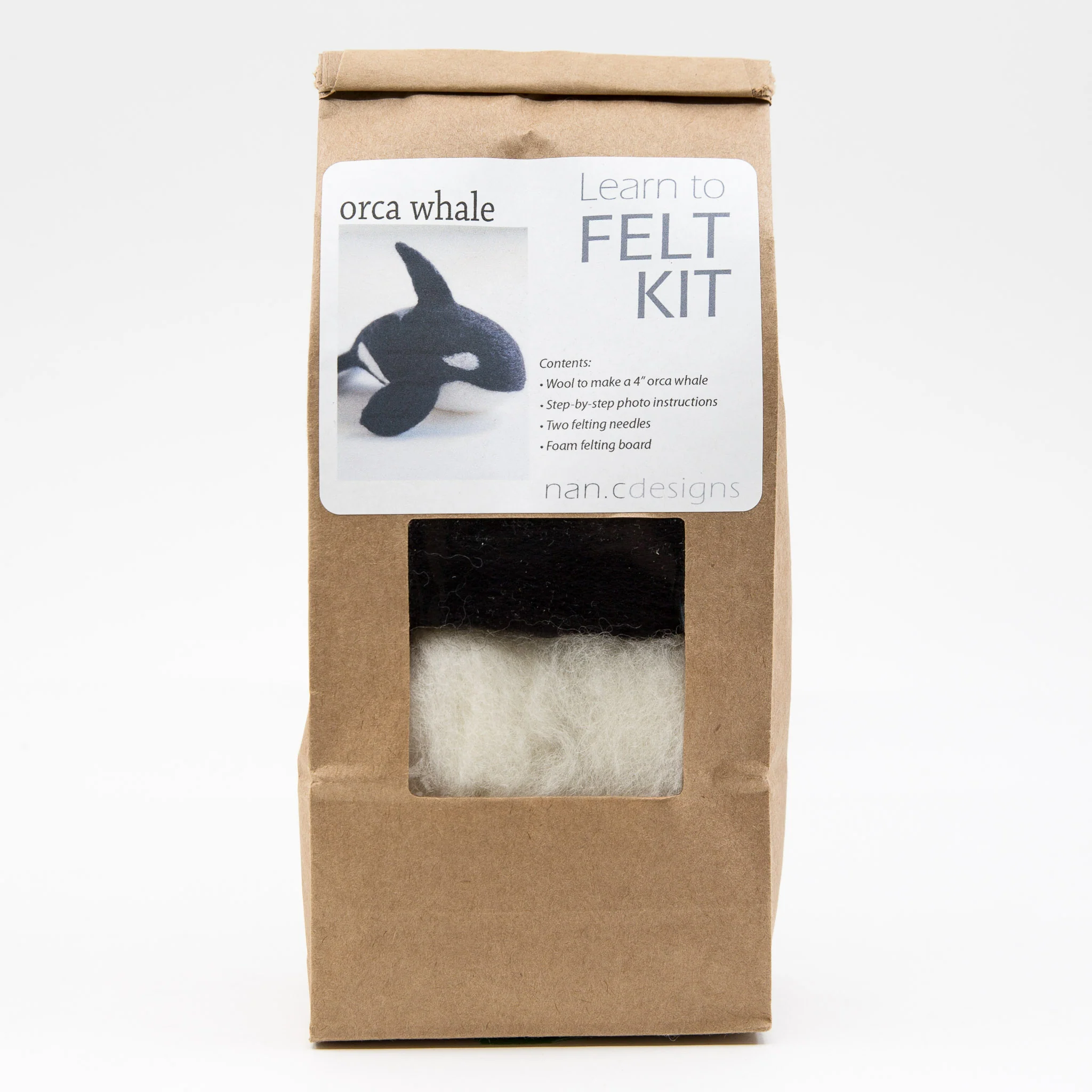 Learn to Felt Kit - Orca Whale - Image 4