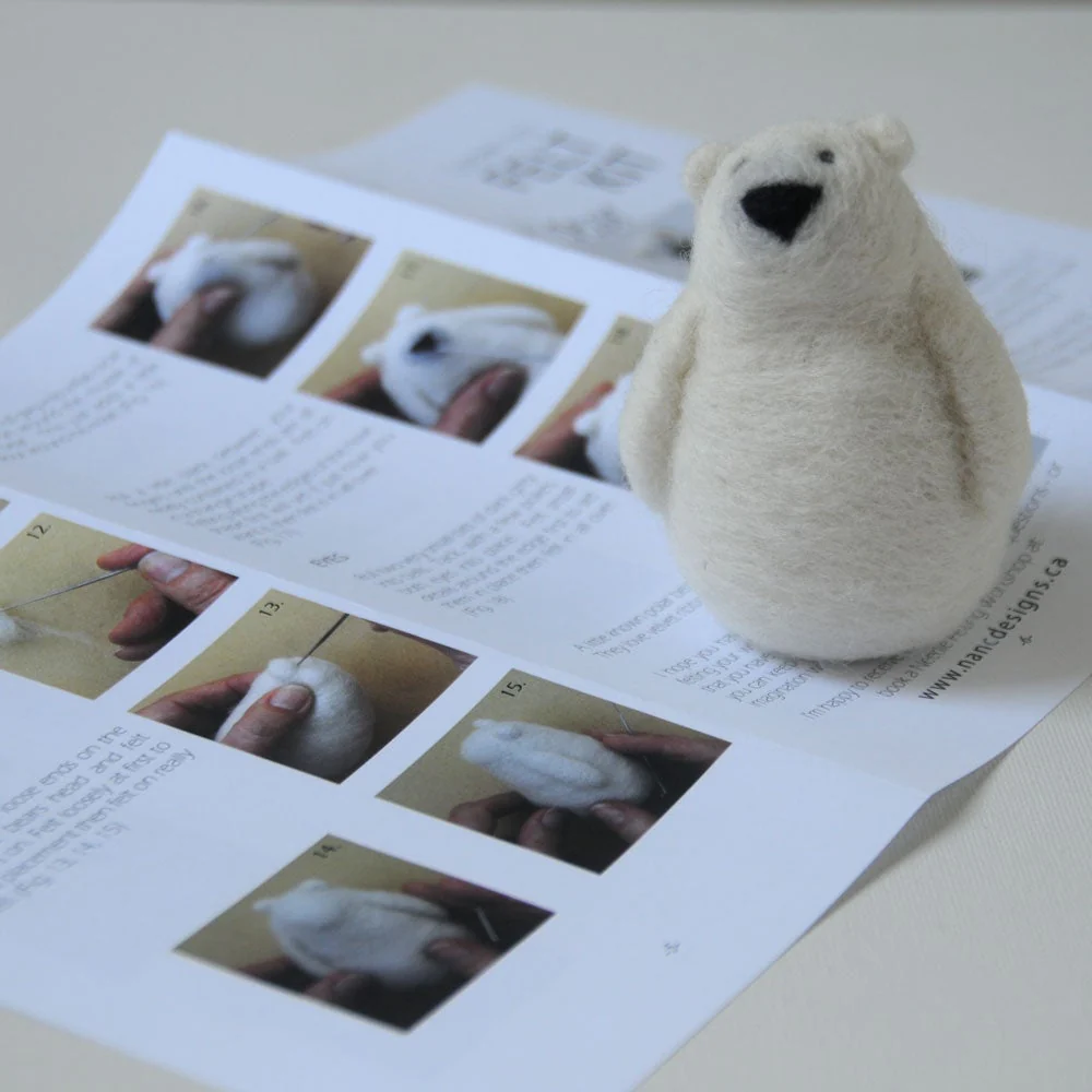 Learn to Felt Kit - Polar Bear - Image 3