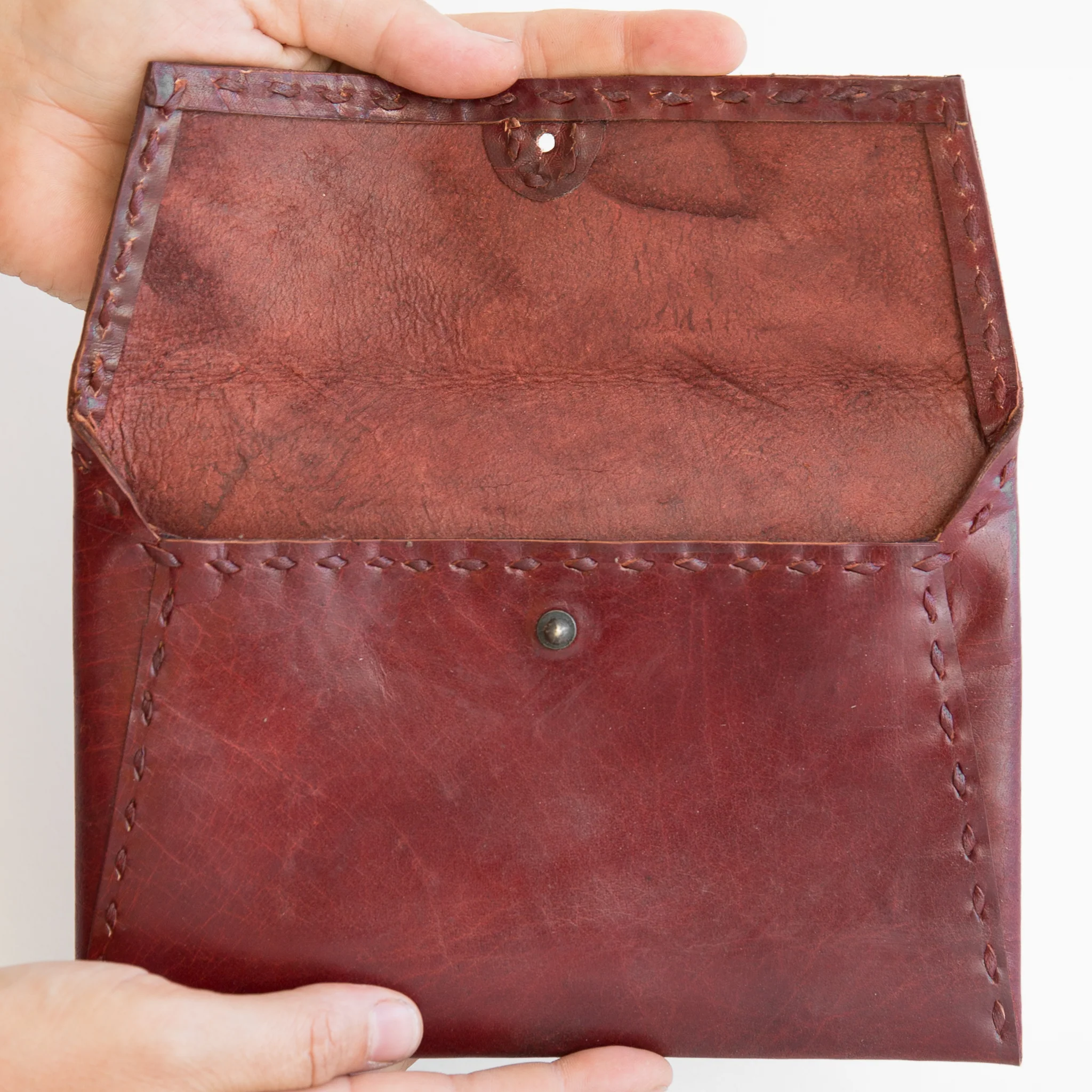 Leather Envelope Pouch - Red - Image 2
