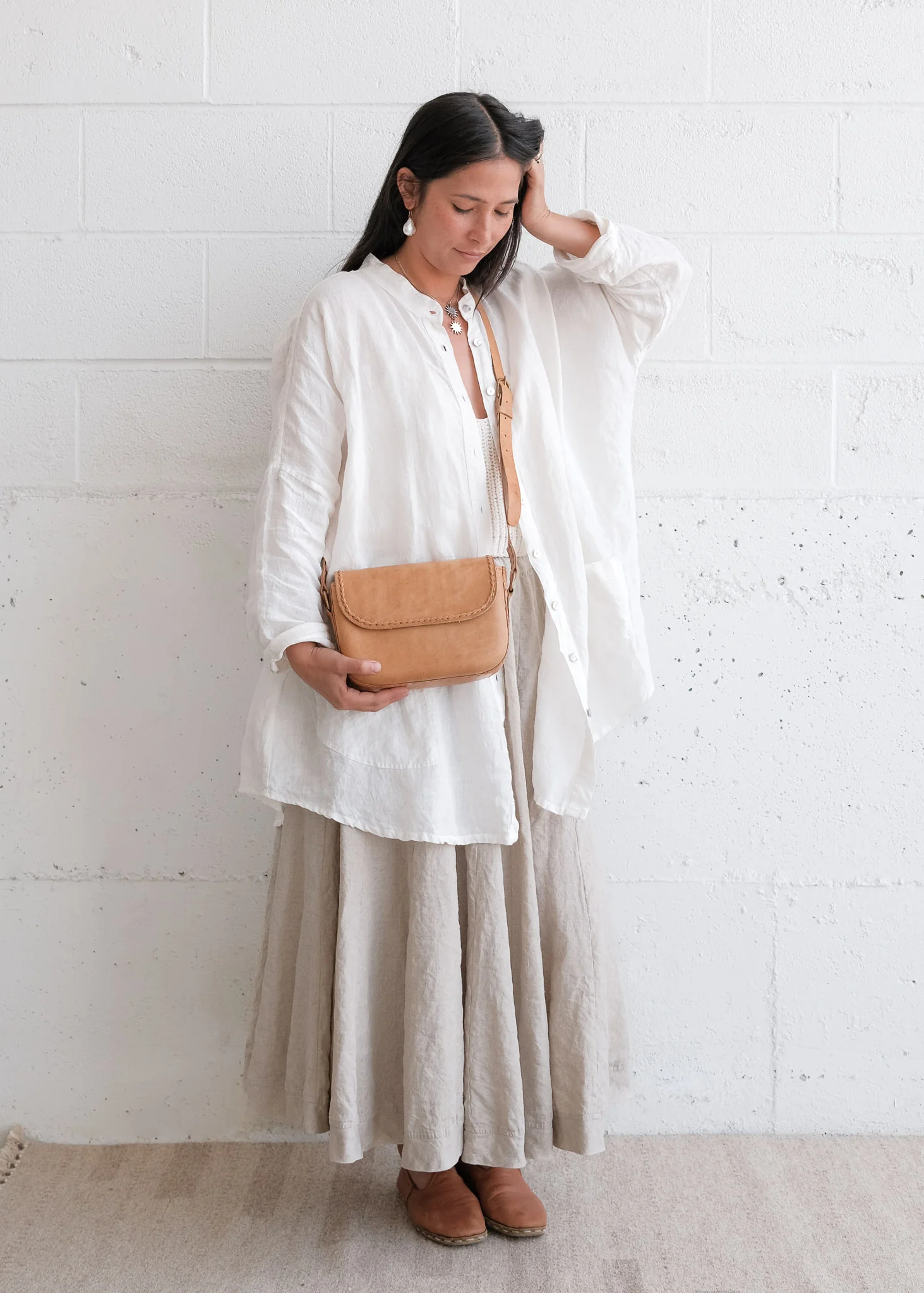 Leather Journey Carry Case - Tan - Image 3