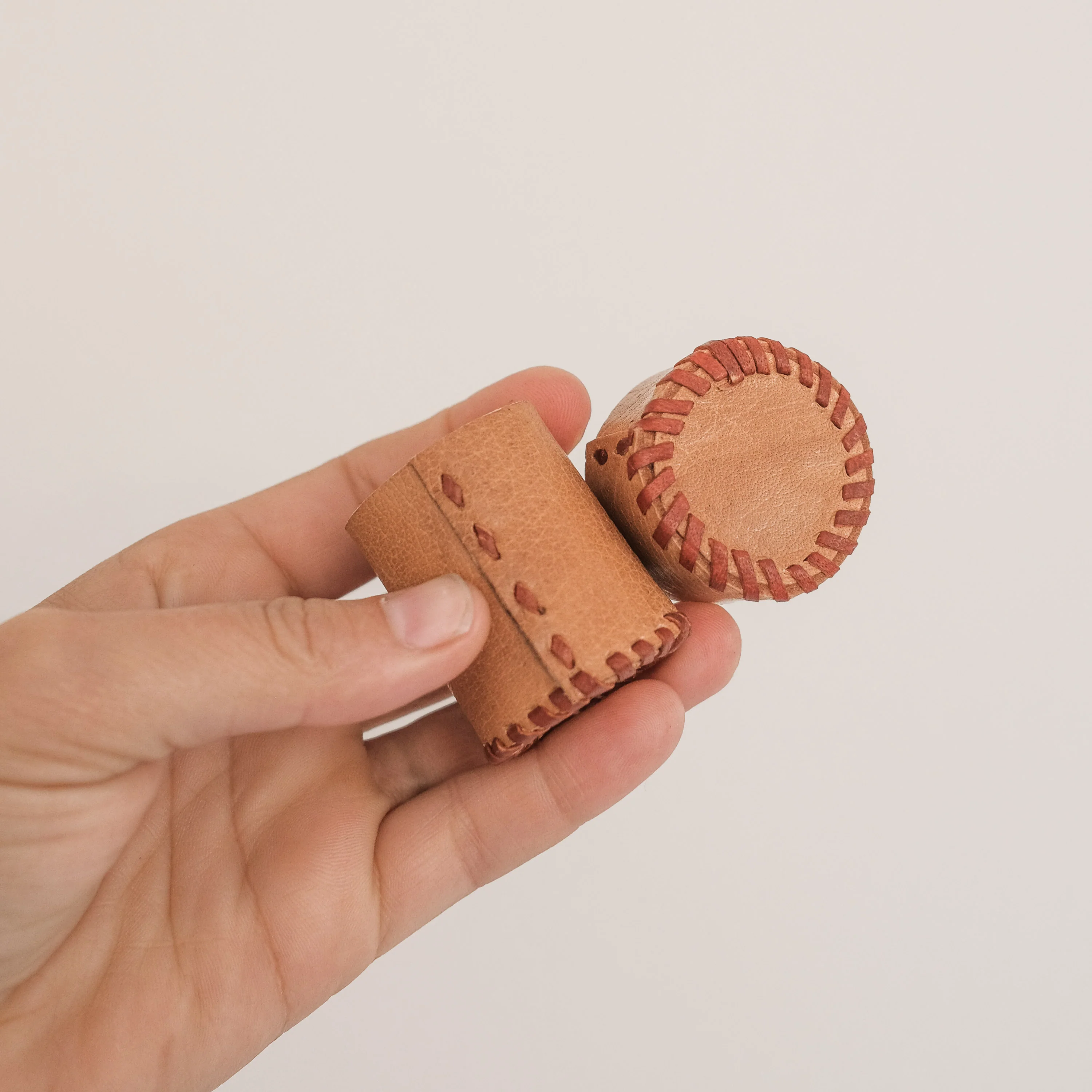 Leather Pins & Needles Case - Tan - Image 3